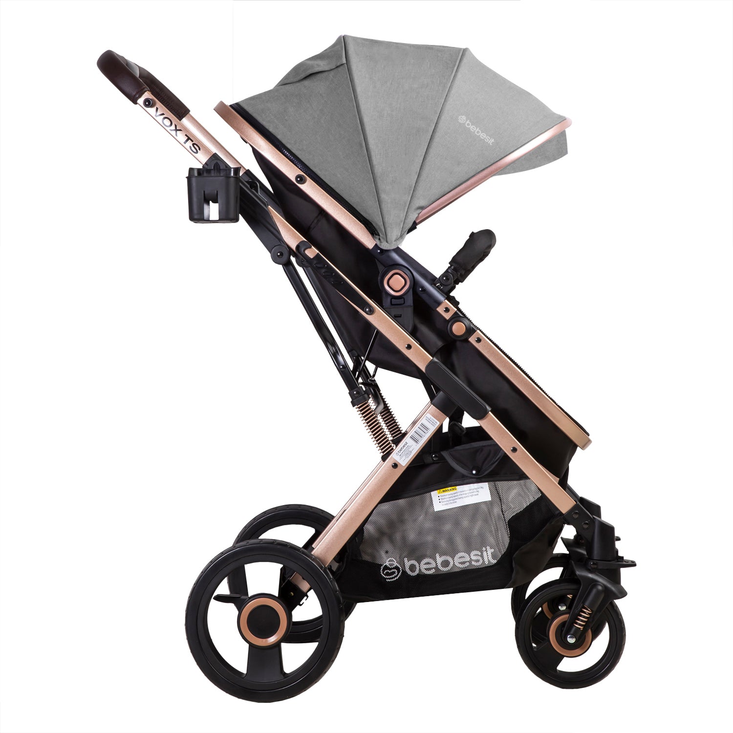 Coche Cuna Paseo Vox Gold Gris