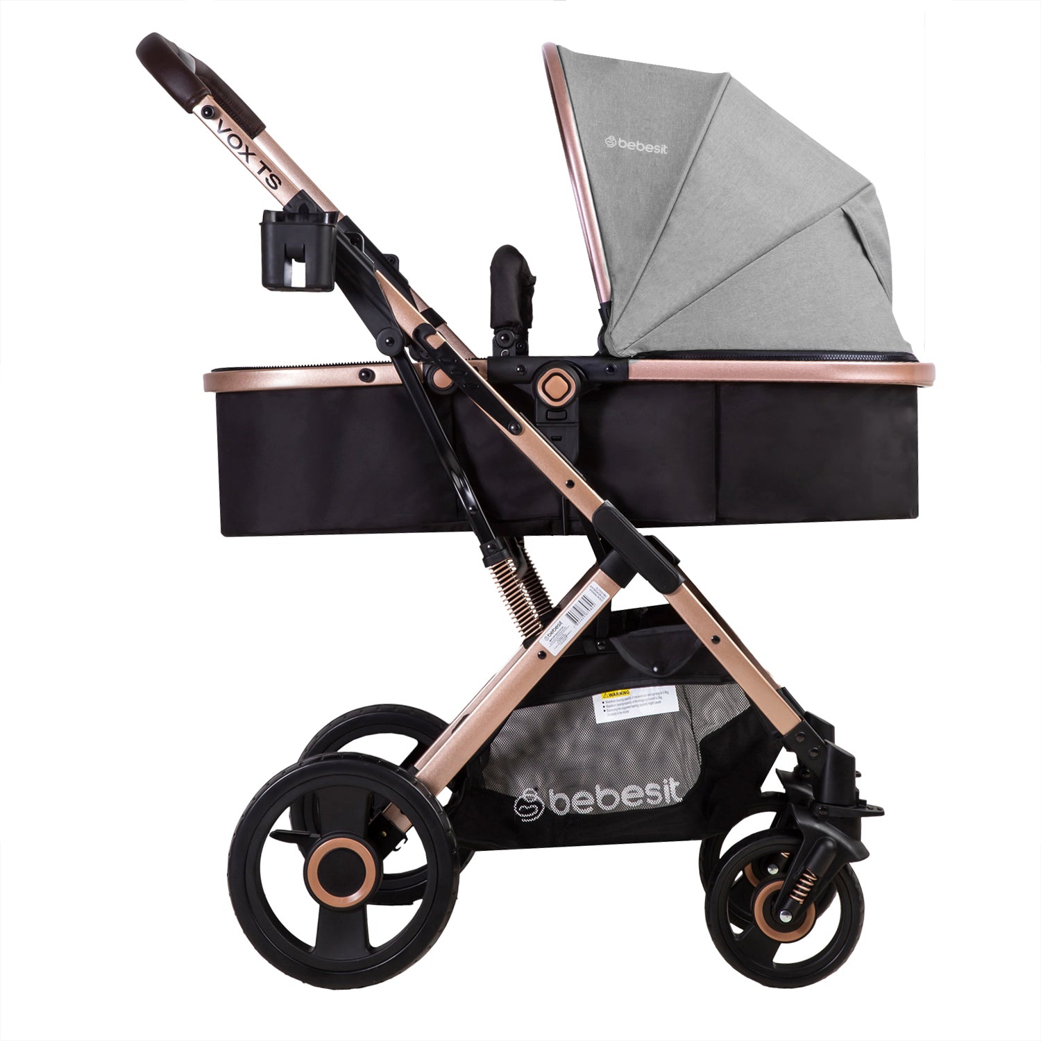 Coche Cuna Paseo Vox Gold Gris