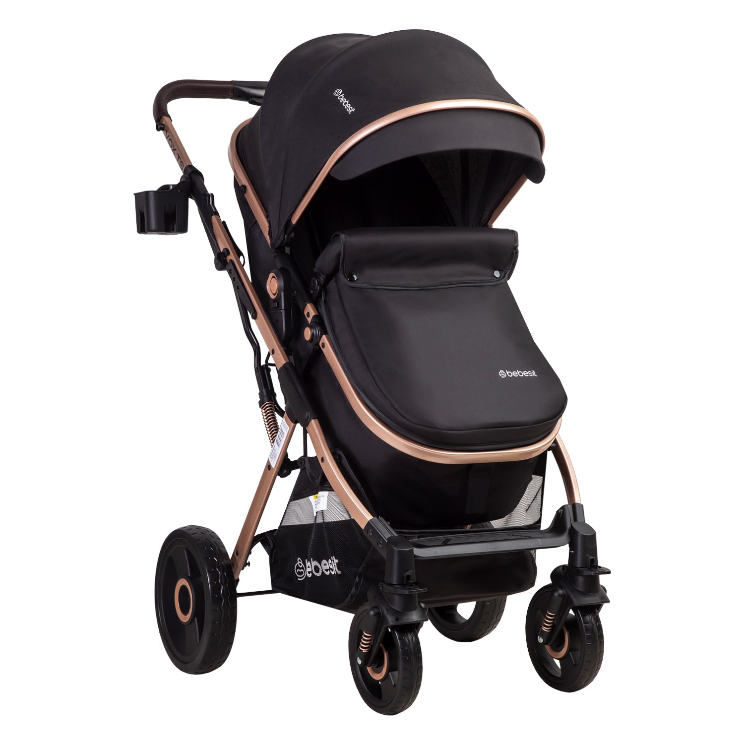 Coche Cuna Paseo Vox Gold Negro