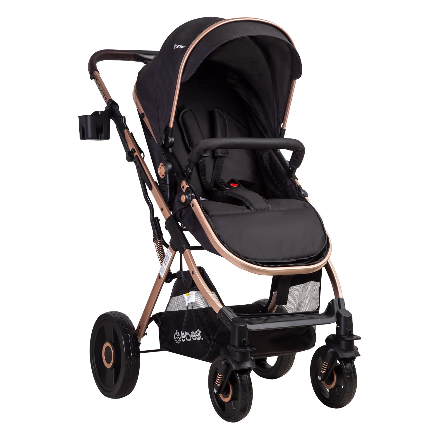 Coche Cuna Paseo Vox Gold Negro