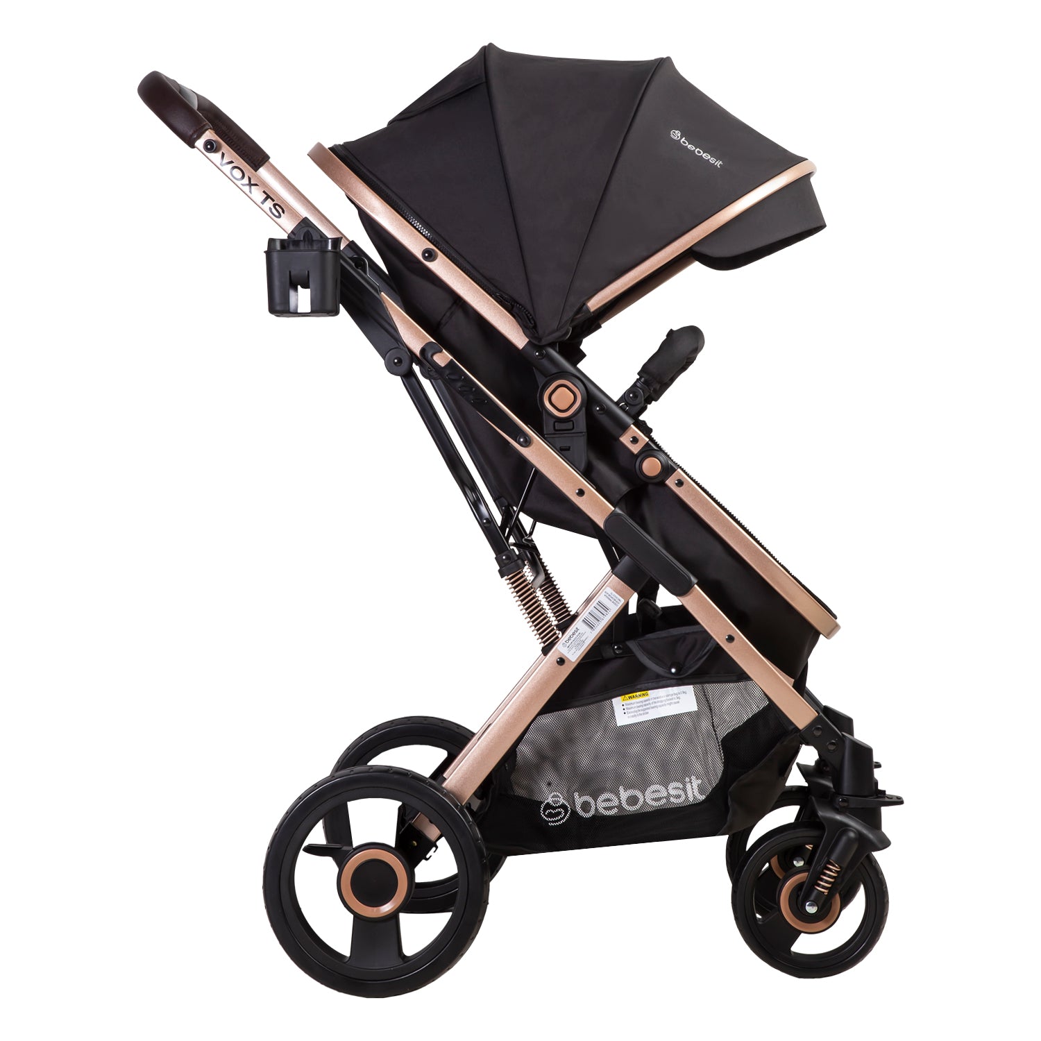 Coche Cuna Paseo Vox Gold Negro