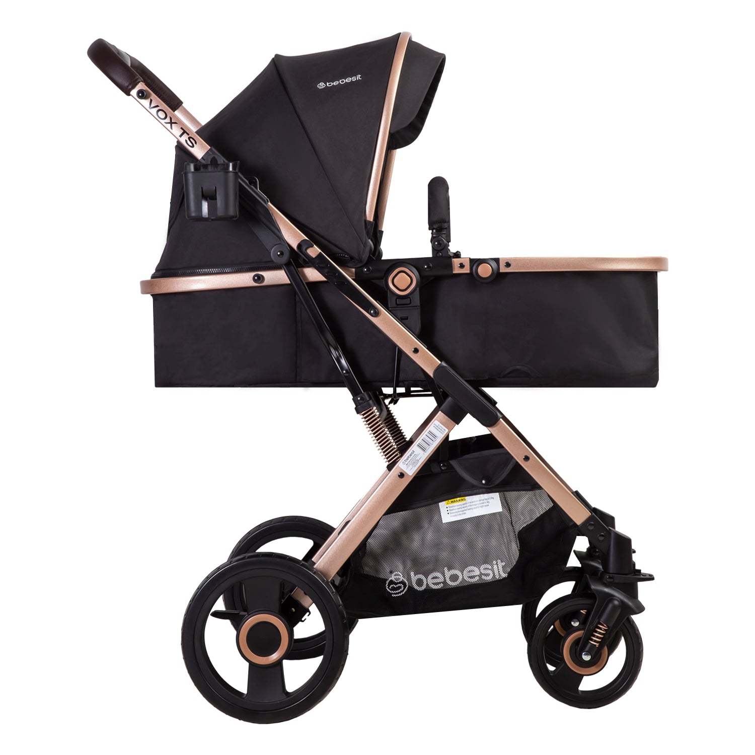 Coche Cuna Paseo Vox Gold Negro