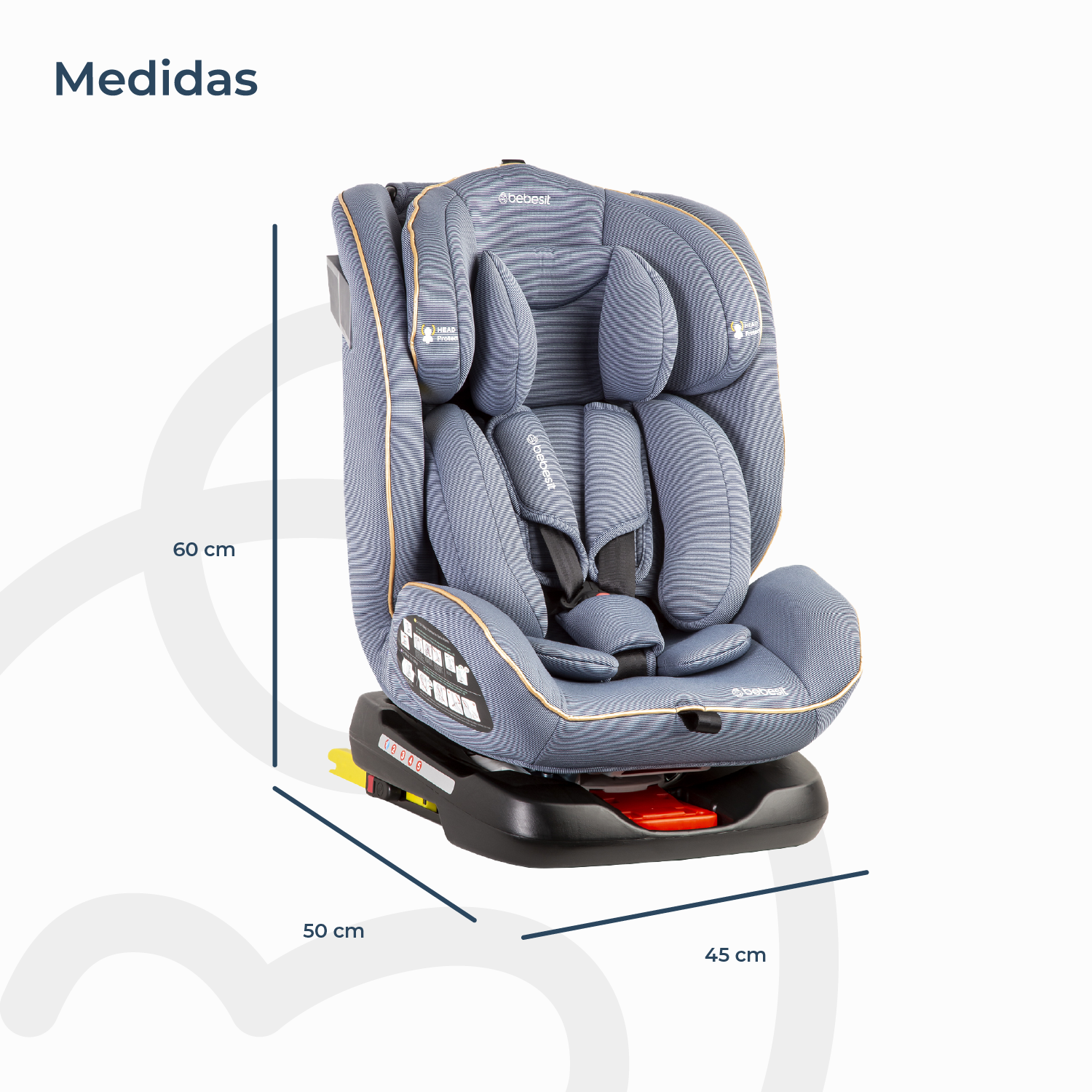 Silla de Auto Convertible 360° Isofix Supra Azul claro