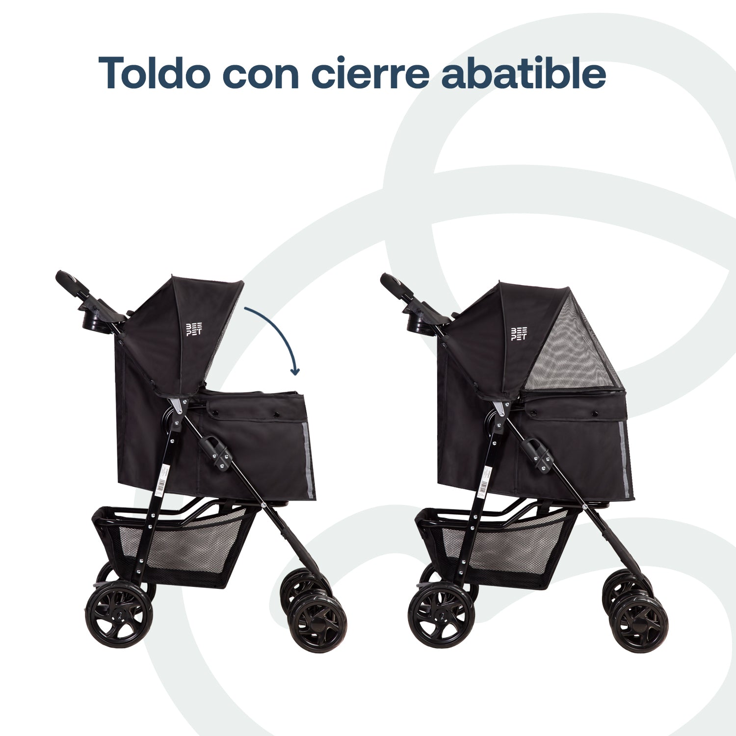 Coche Mascotas Plegable Pro Perro Gato Negro BeePet by Bebesit