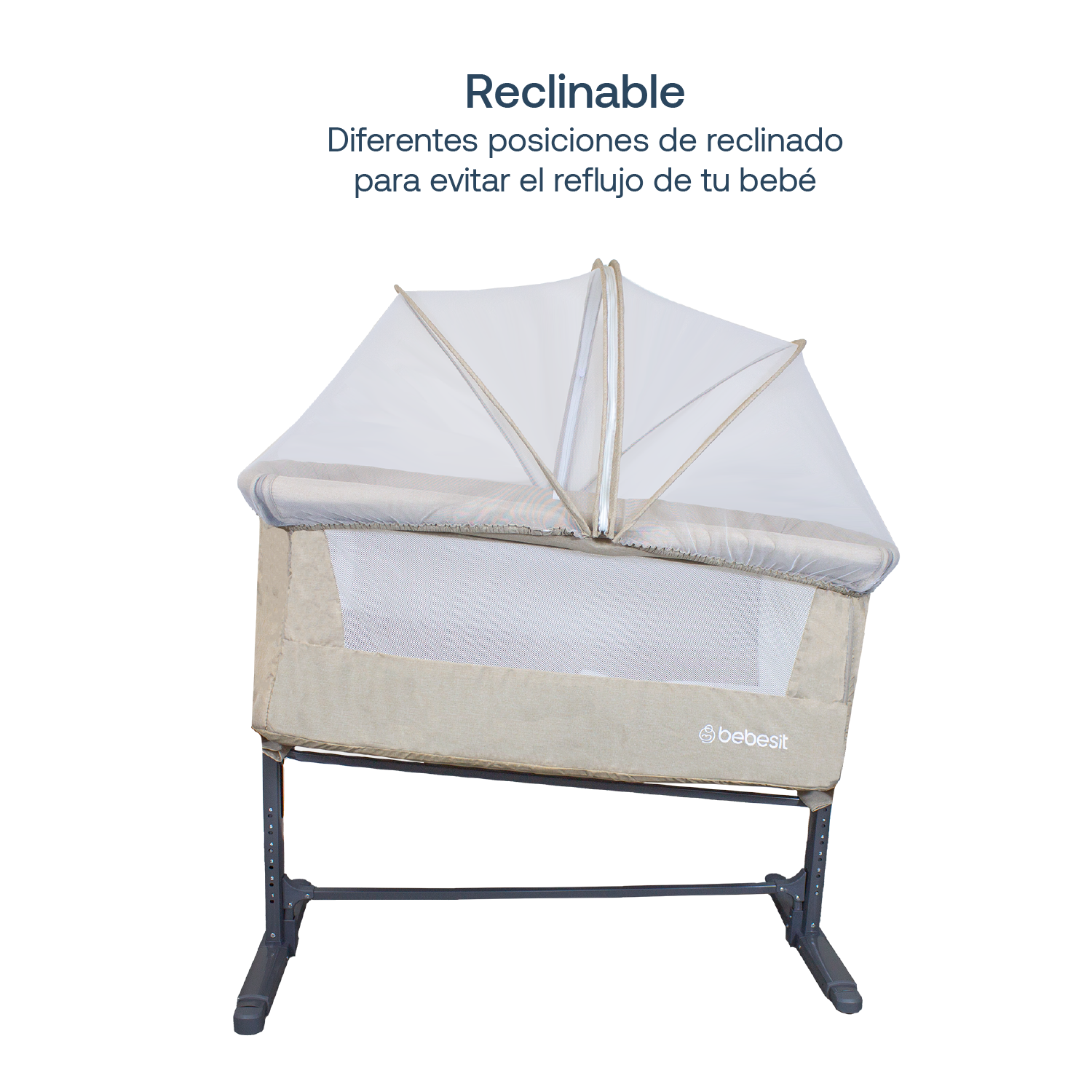 Cuna Colecho con Mosquitero MySide LX Beige Bebesit