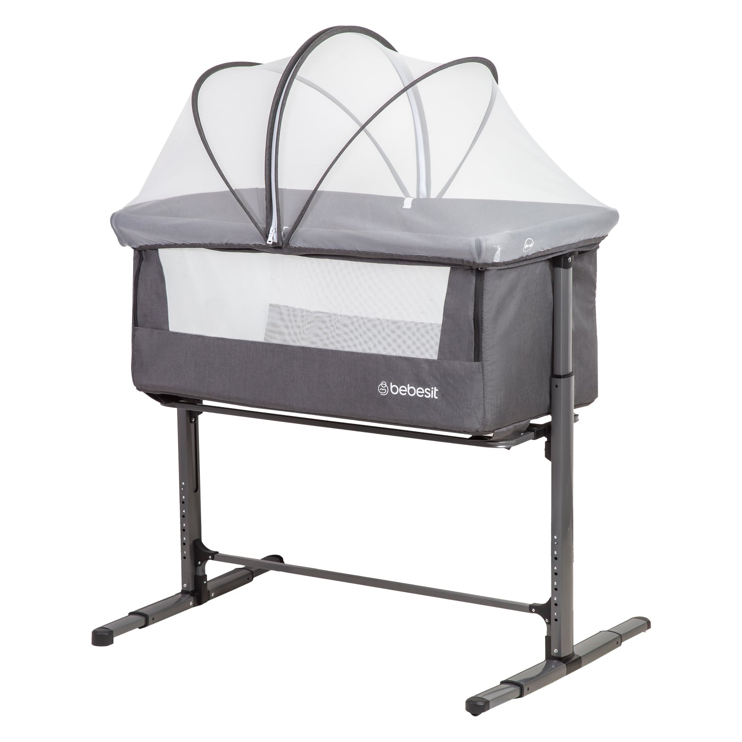 Cuna Colecho con Mosquitero MySide LX Gris