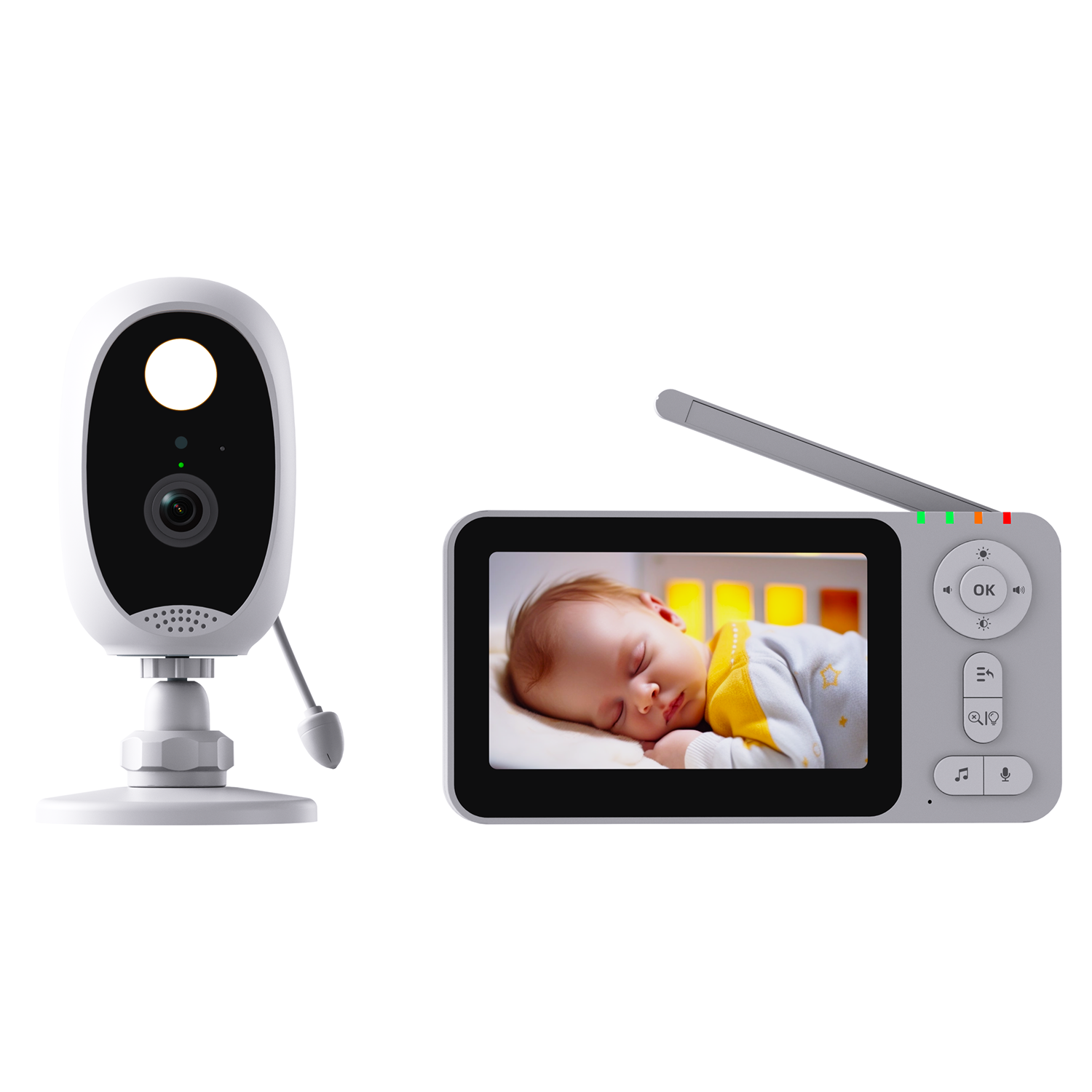 Monitor Camara Bebés Led RGB 4,3" IPS Bebesit