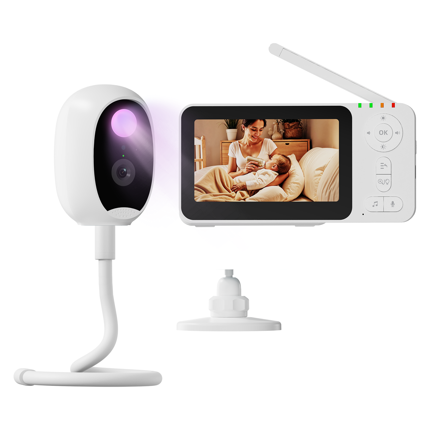 Monitor Camara Bebés Led RGB 4,3" IPS Bebesit