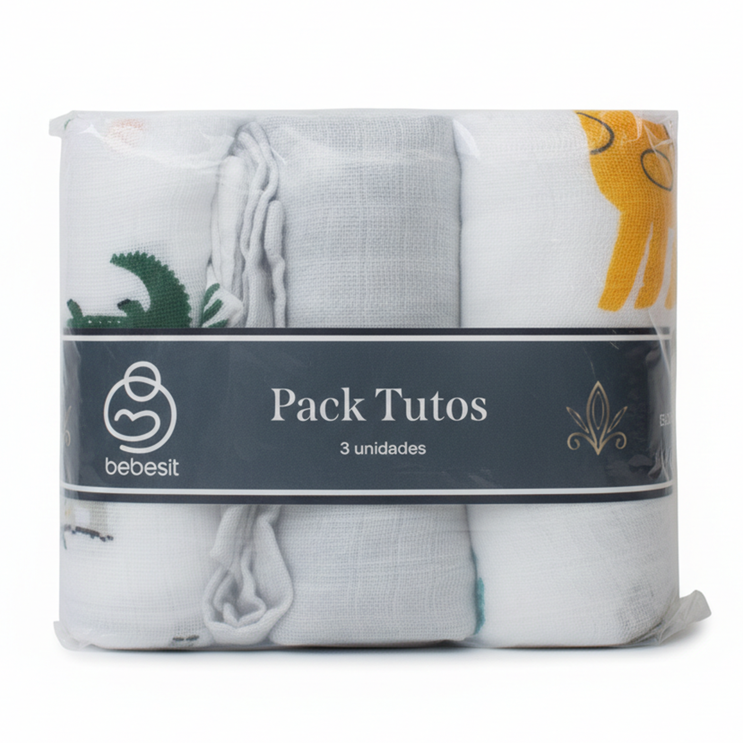 Pack 3 Mantas de Muselina 100% Algodón – 75 x 75 cm