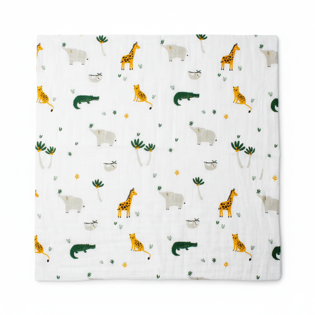 Pack 3 Mantas de Muselina 100% Algodón – 75 x 75 cm