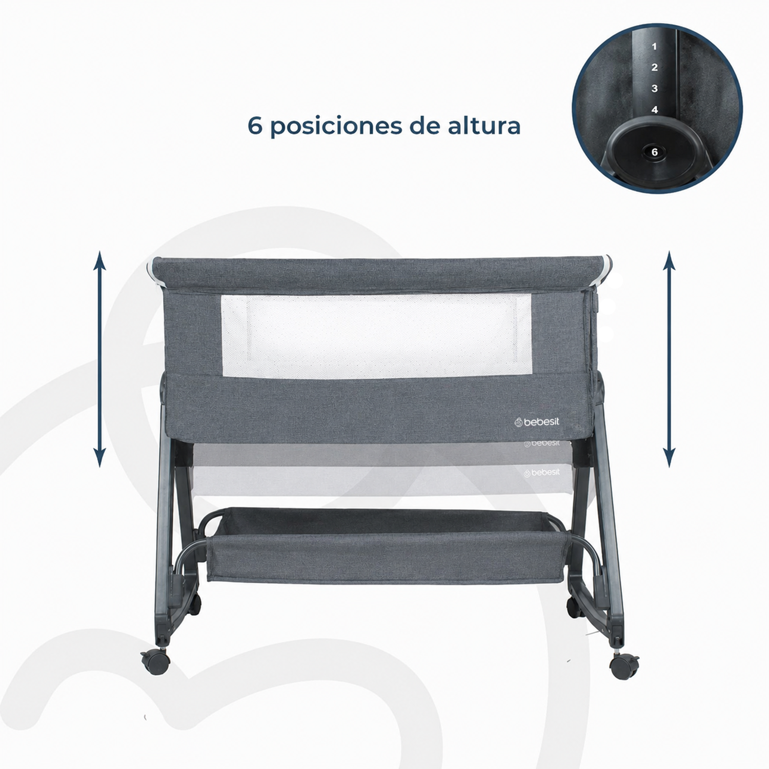 Cuna Colecho Cloud Gris Oscuro