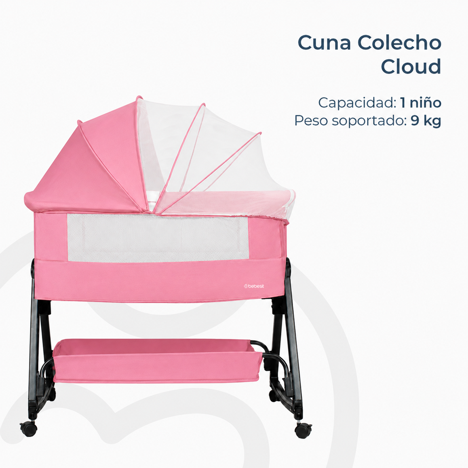 Cuna Colecho Cloud Rosado