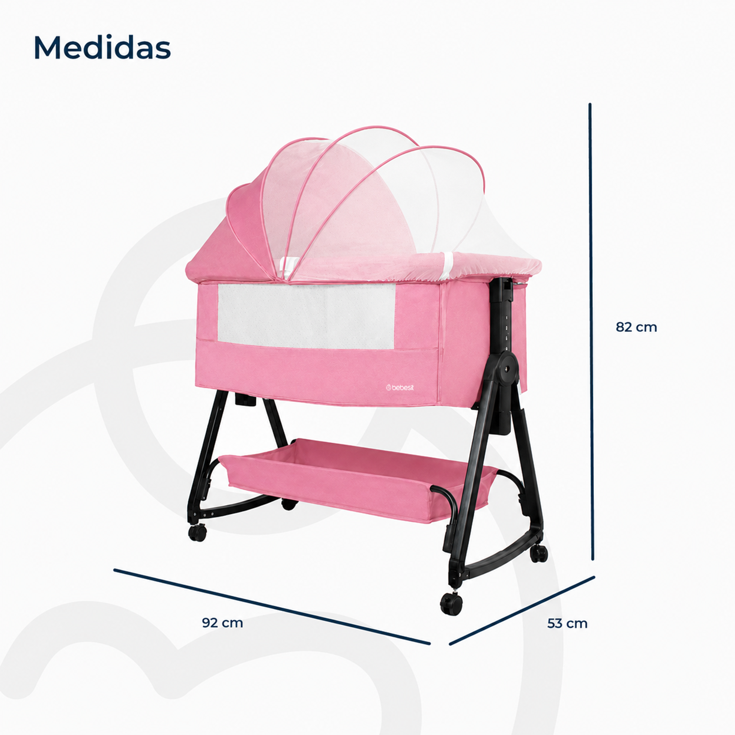 Cuna Colecho Cloud Rosado