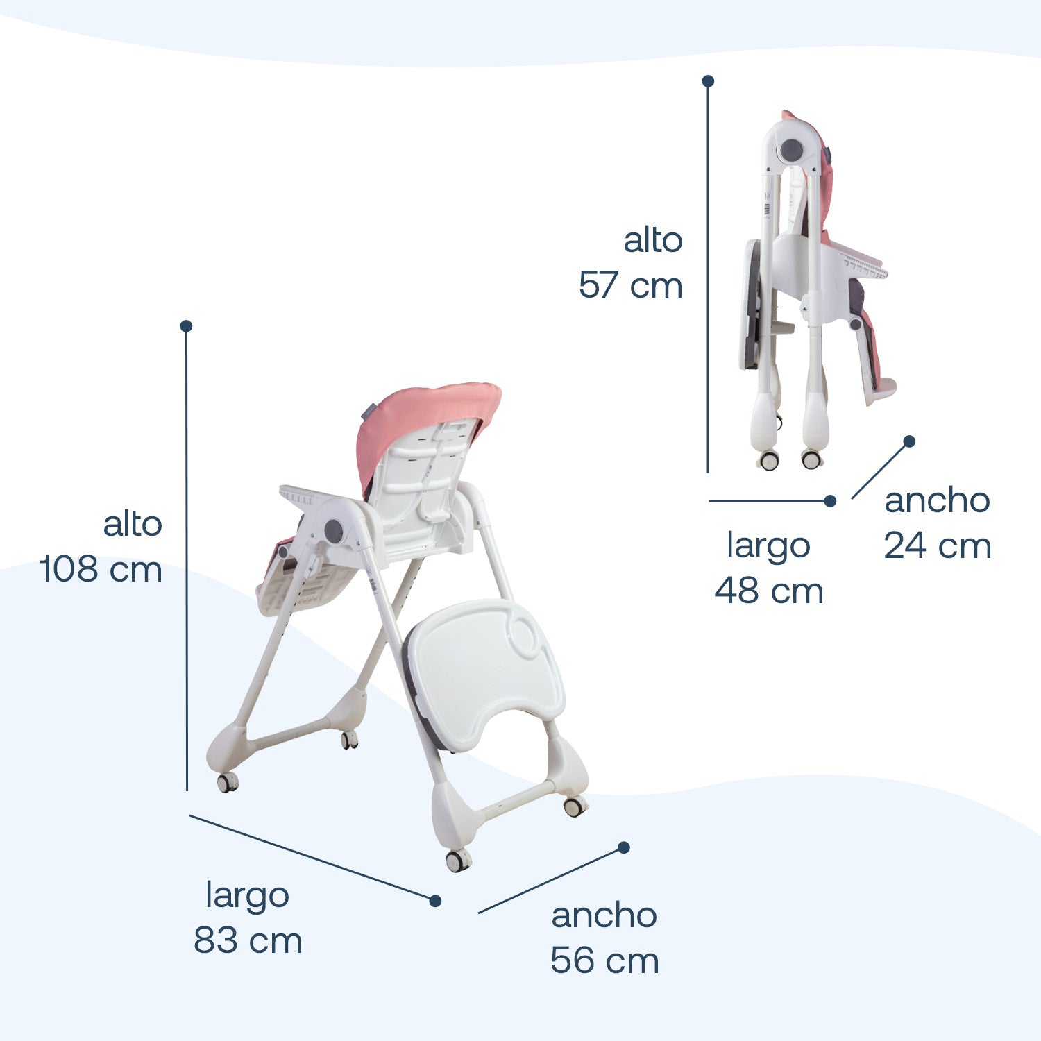 Silla de Comer EasyFeed Rosado