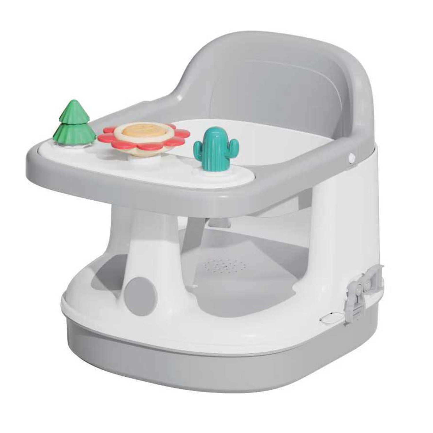 Booster 2 en 1 Bañera y Silla de Comer con Bandeja Gris