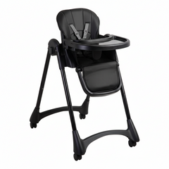 Silla de Comer Bebe Reclinable Plegable Easy Eat Negro