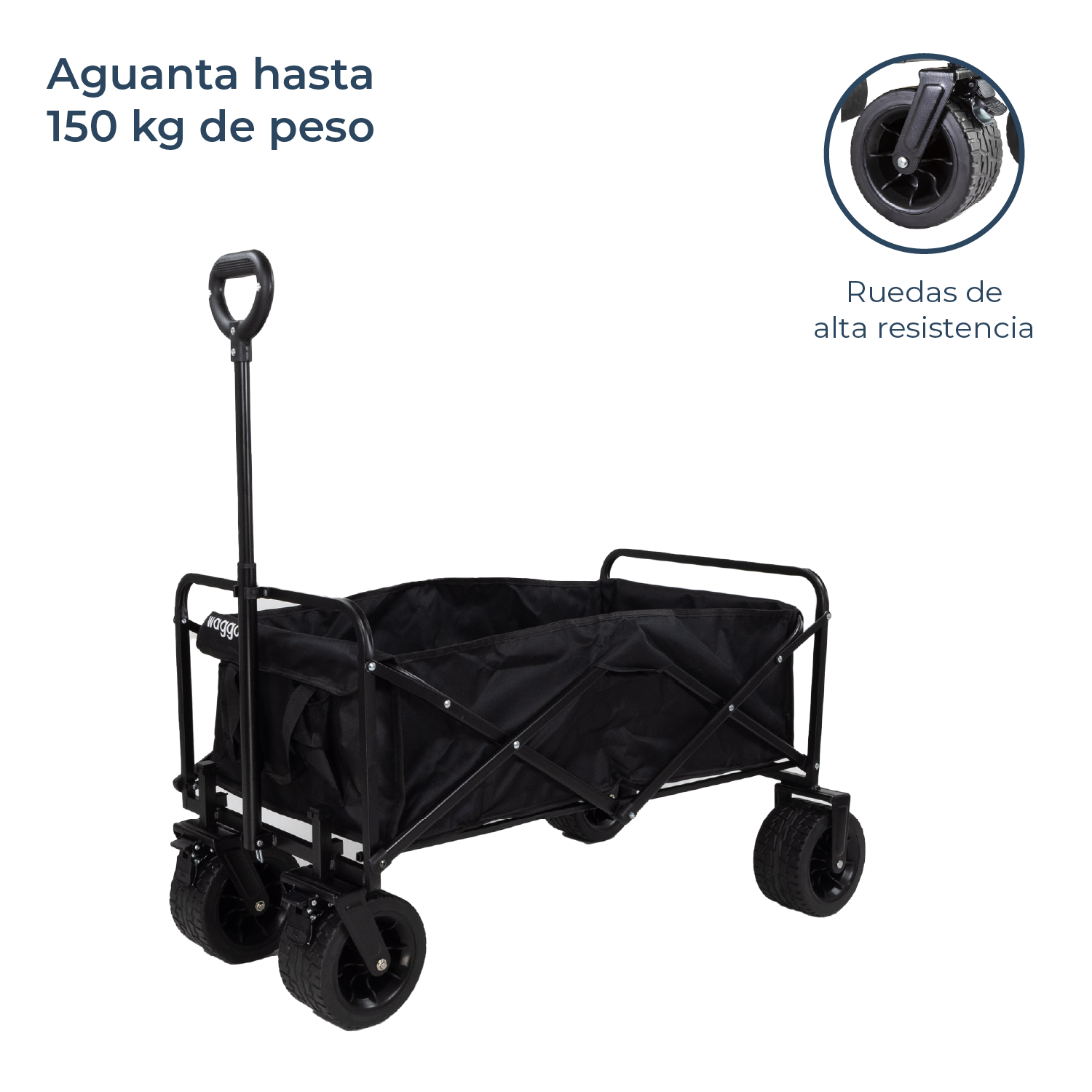 Carro de arrastre Wagon Negro