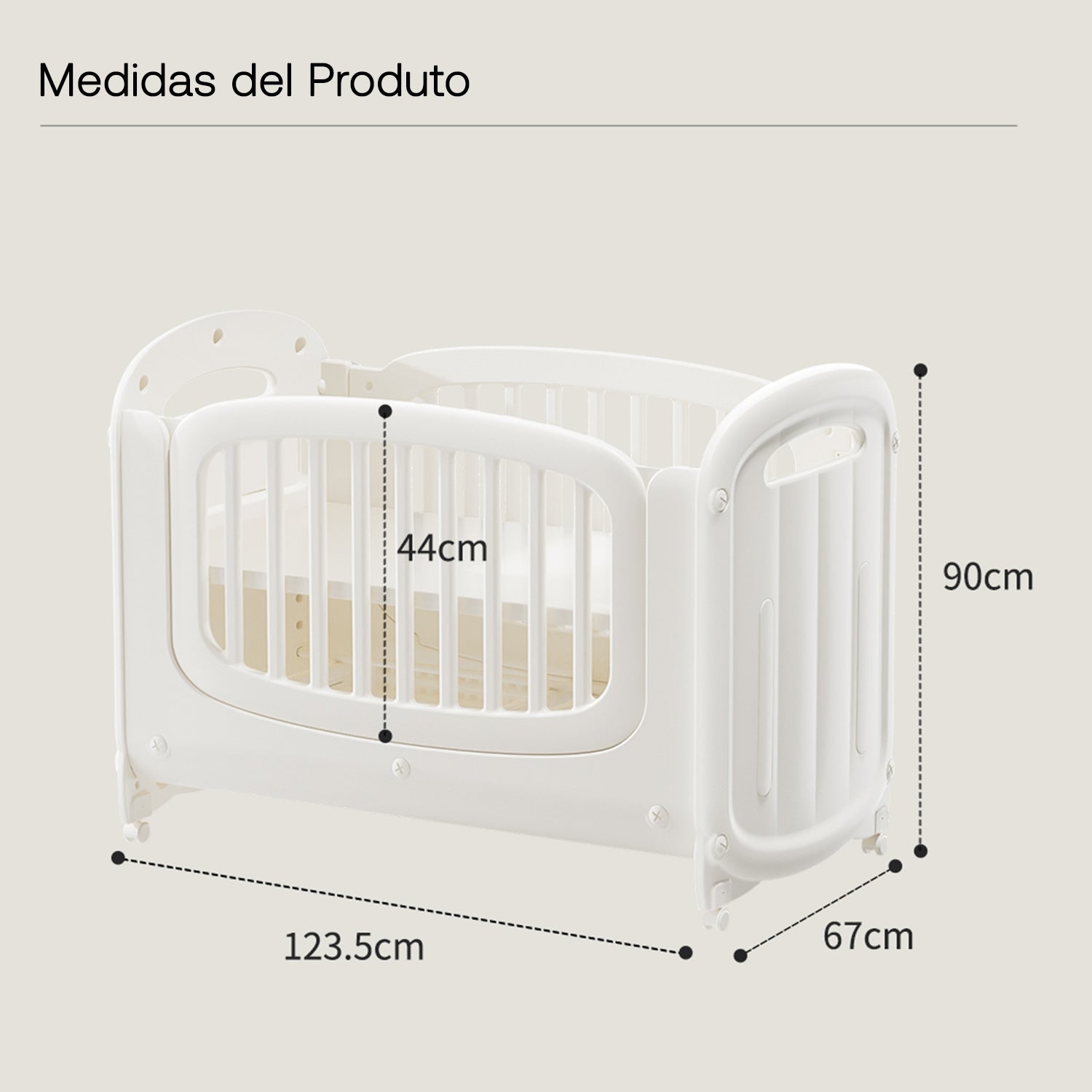 Cuna Corral Space Montessori para Bebés y Niños