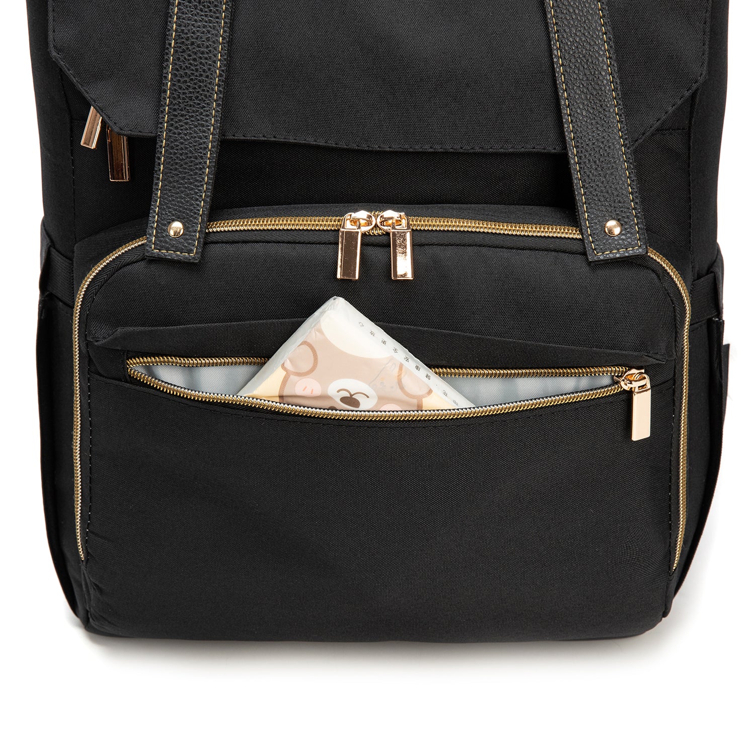 Mochila Maternal Premium Black Gold