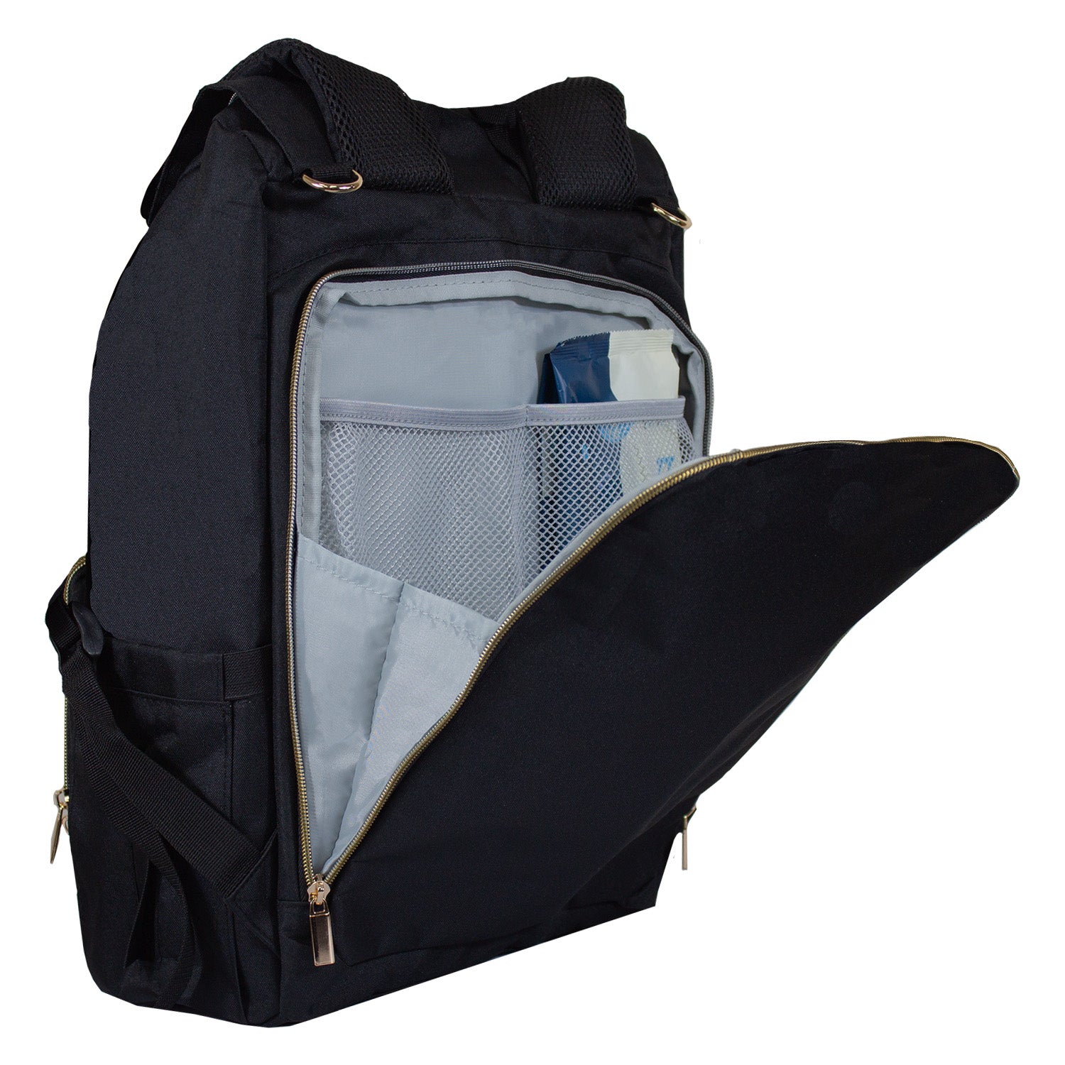 Mochila Maternal Premium Black Gold
