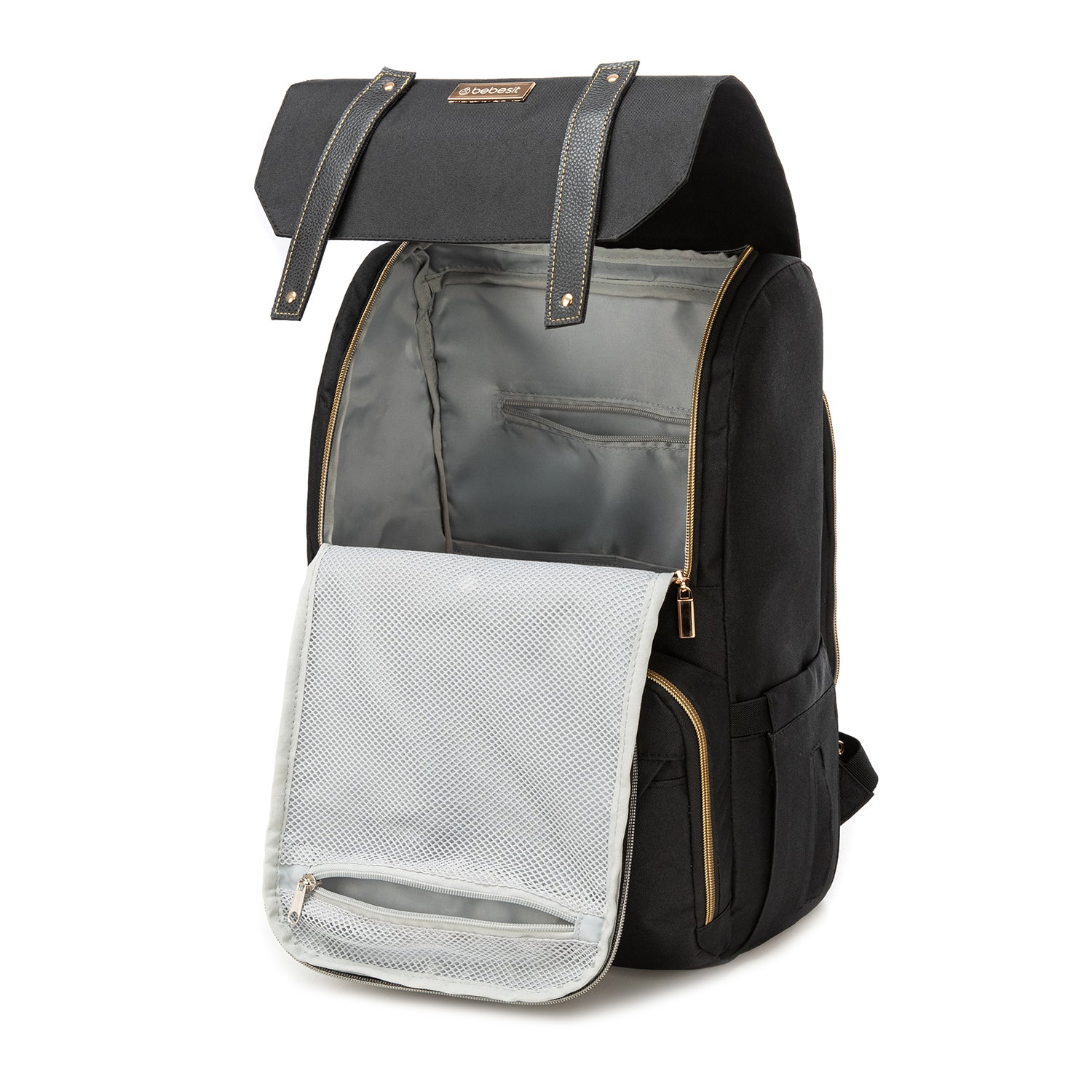 Mochila Maternal Premium Black Gold