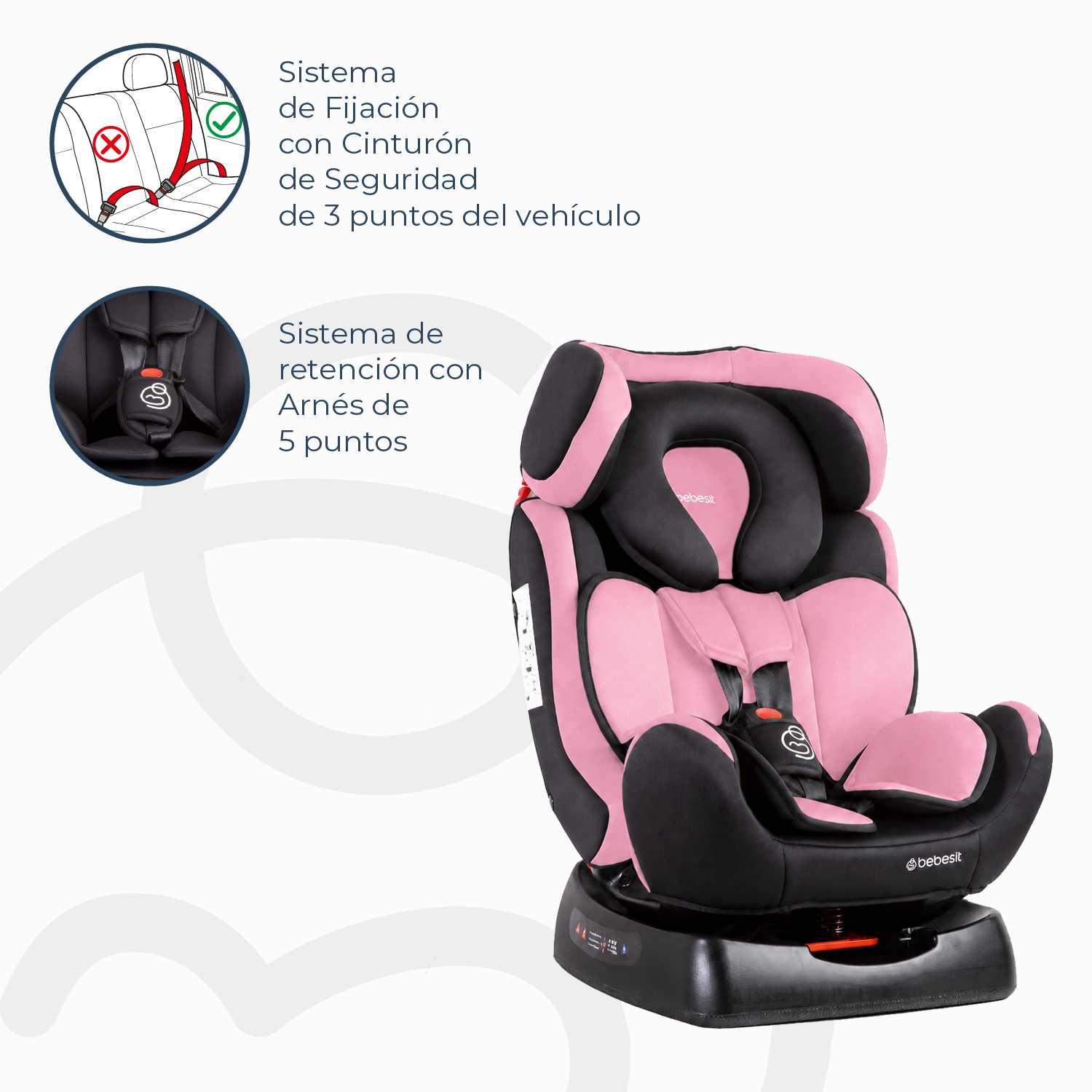 Silla de Auto Orbit Lx Rosada Bebesit