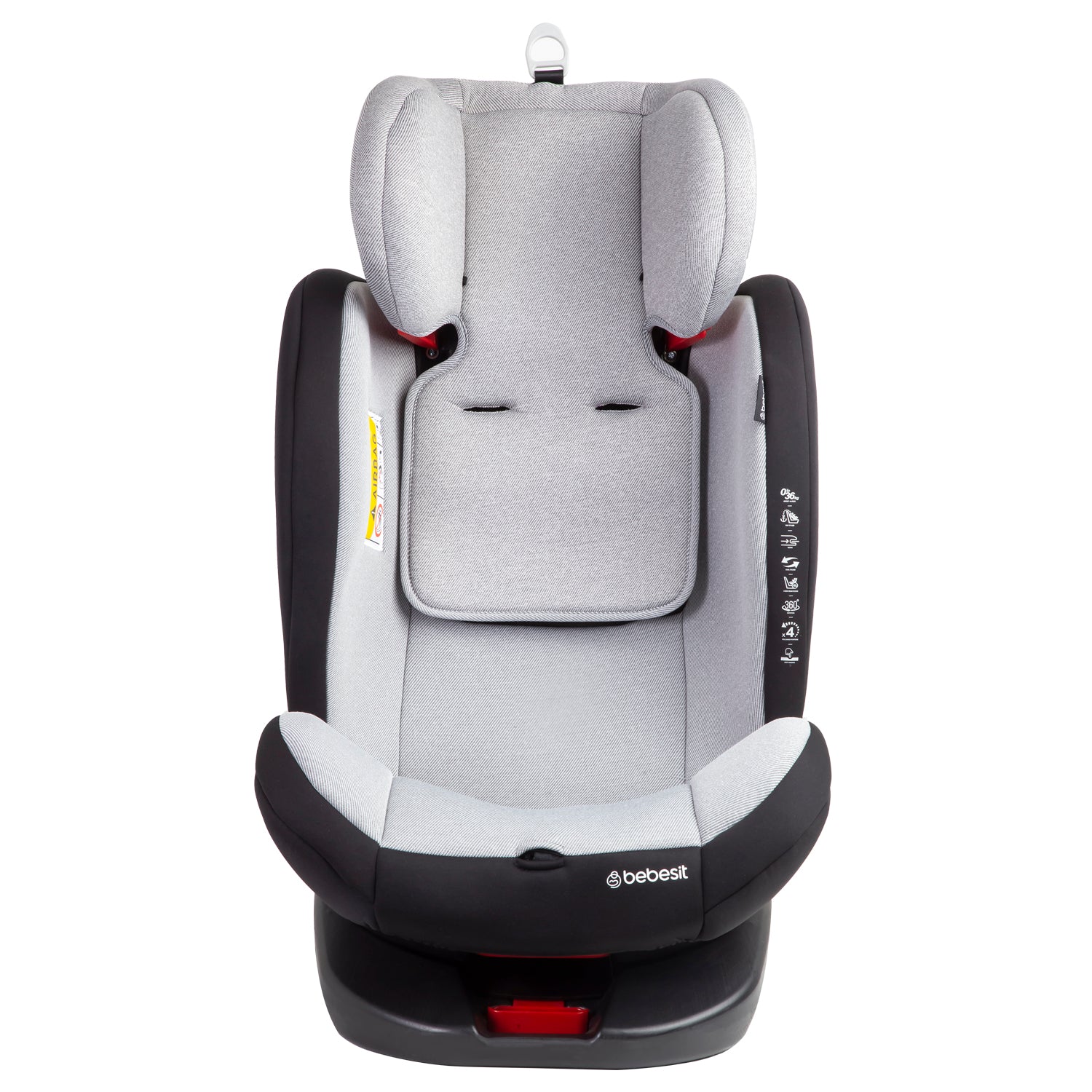 Silla de Auto Convertible 360° Isofix  Saturn Gris claro