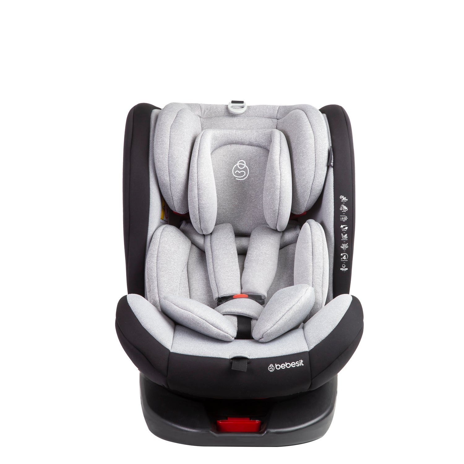 Silla de Auto Convertible 360° Isofix  Saturn Gris claro