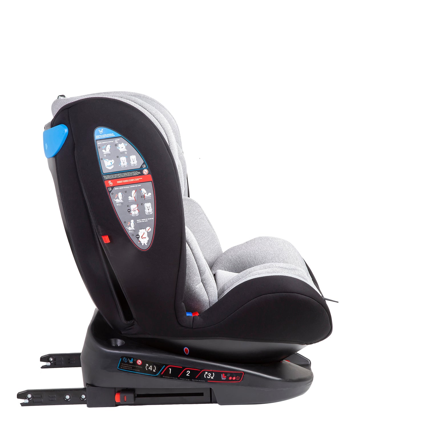 Silla de Auto Convertible 360° Isofix  Saturn Gris claro