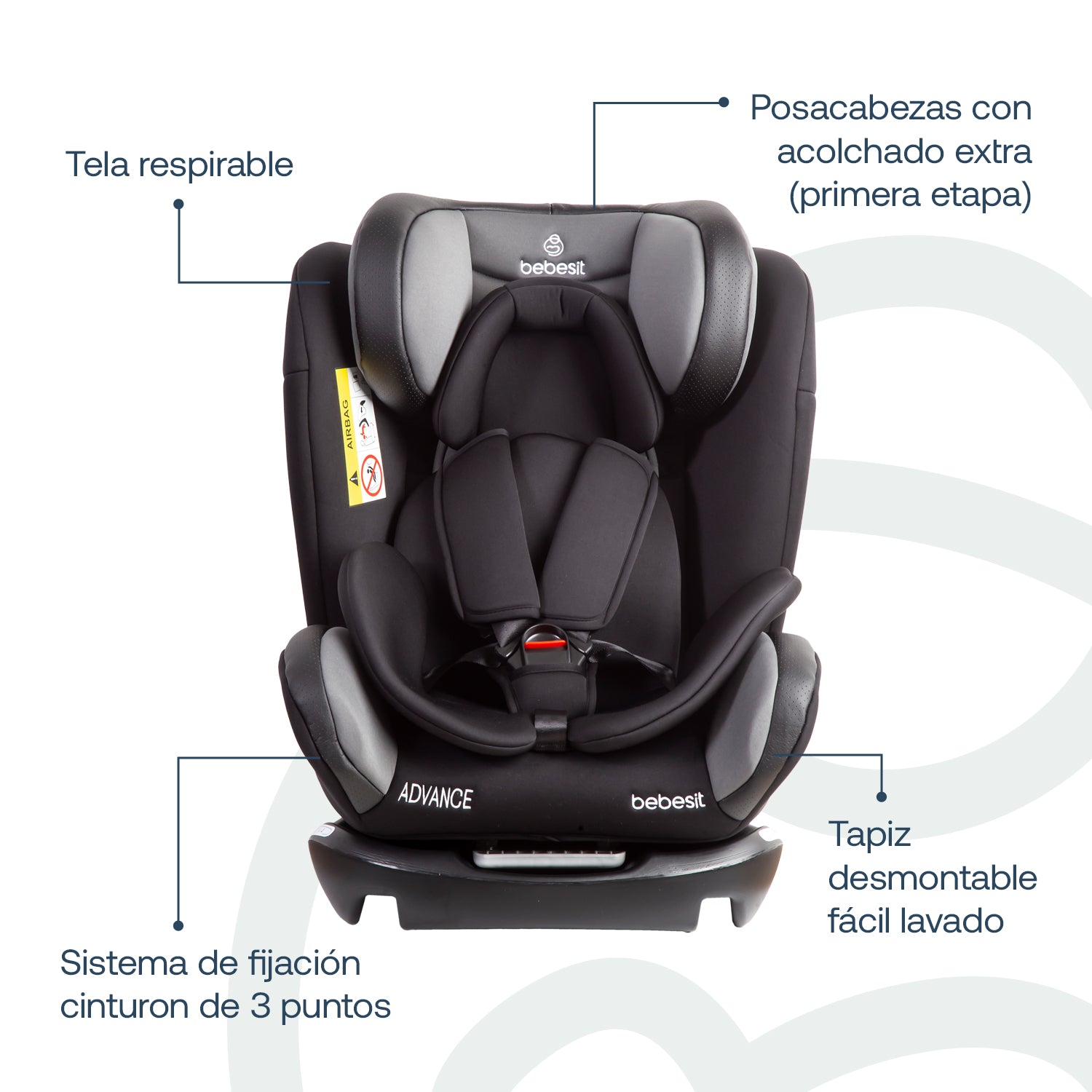 Silla de Auto Convertible Advance Gris