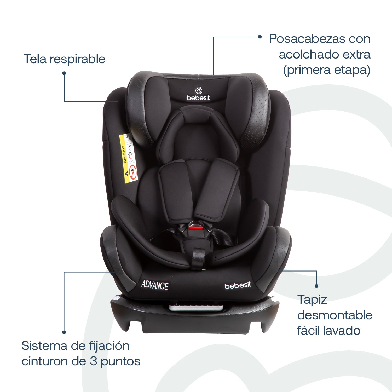 Silla de Auto Convertible Advance Negra