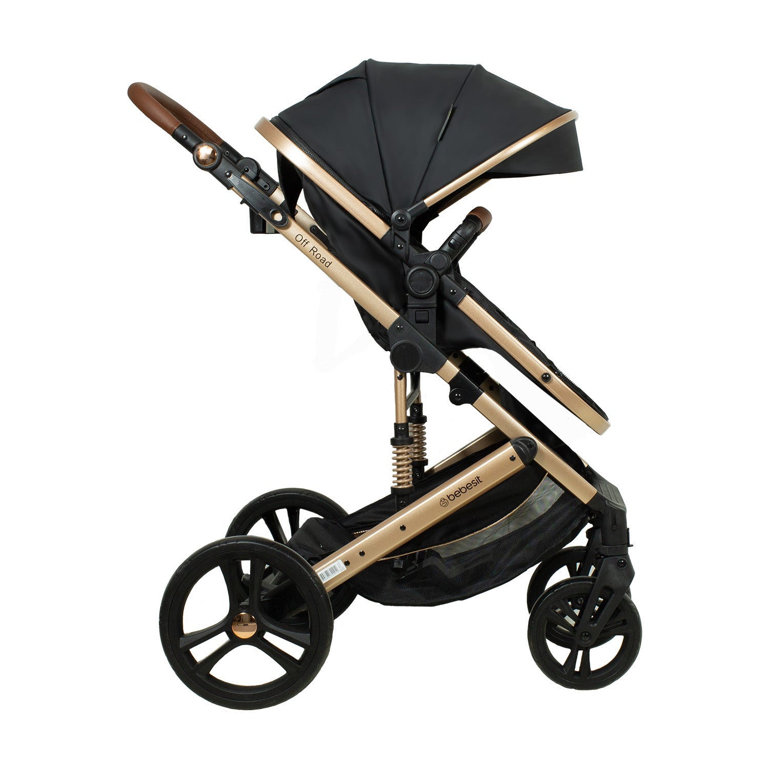 Coche Cuna Travel System Offroad Negro