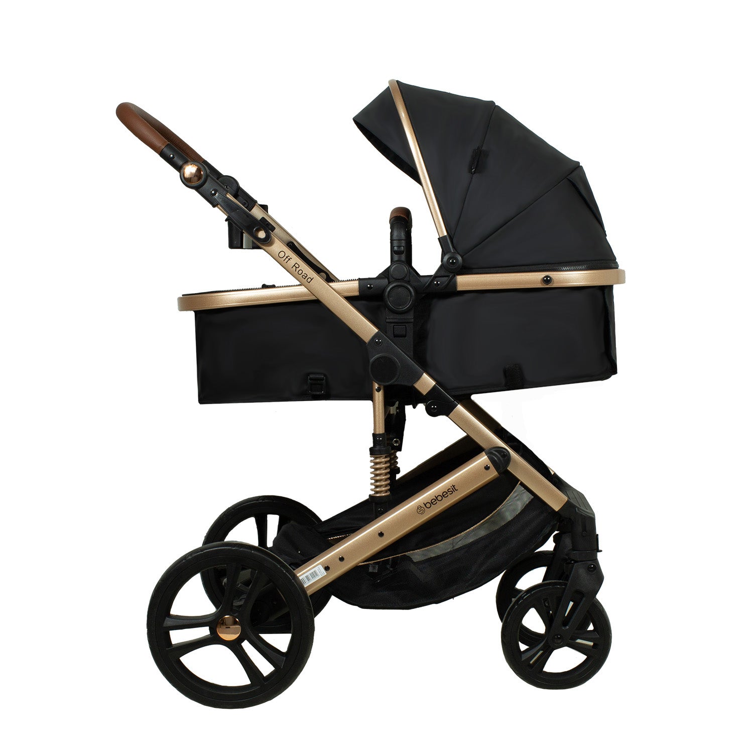 Coche Cuna Travel System Offroad Negro