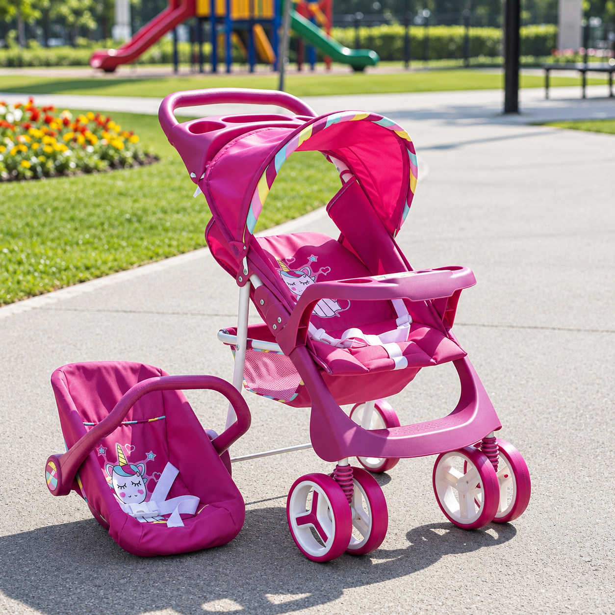 Juguete Coche Travel Muñeca Unicornio