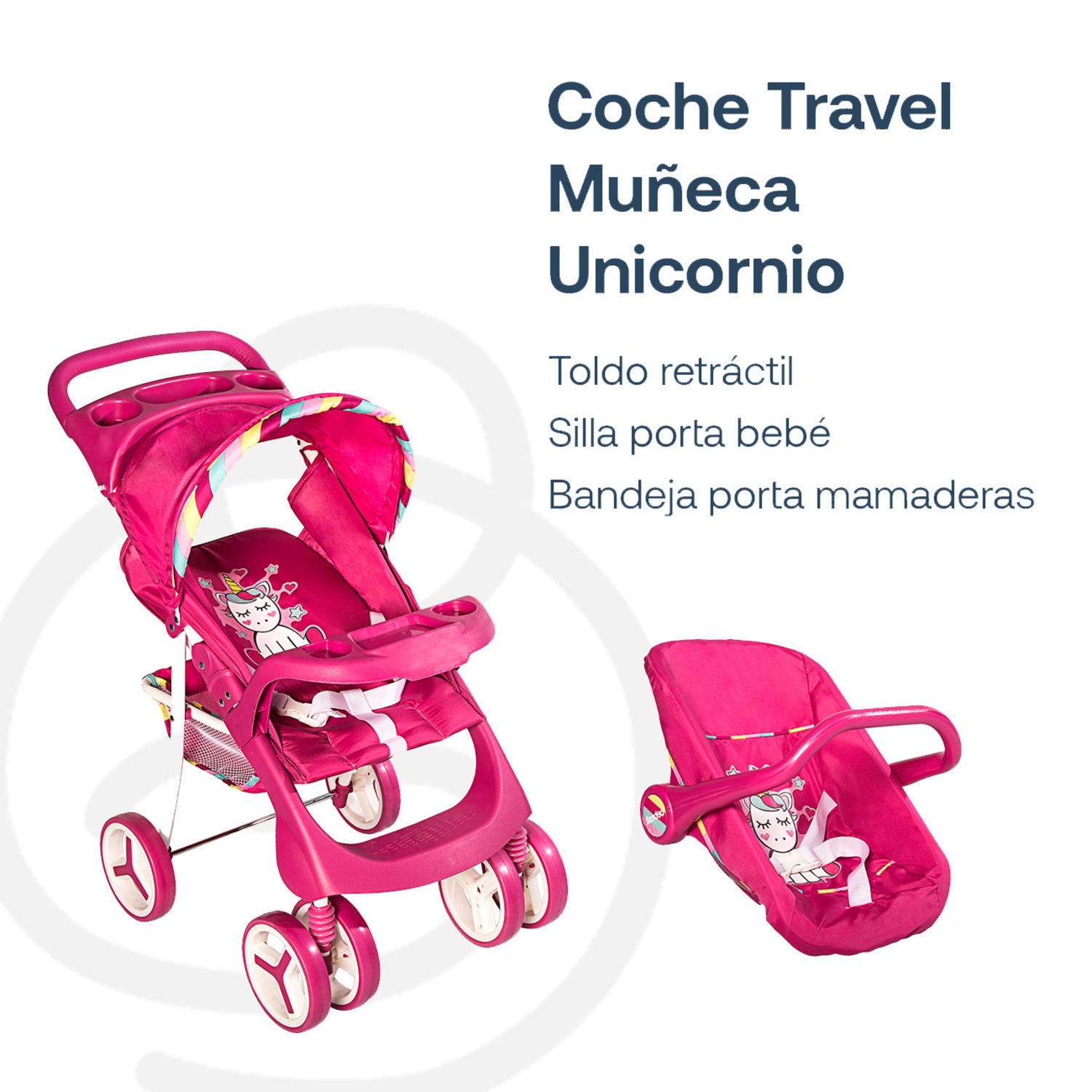 Juguete Coche Travel Muñeca Unicornio