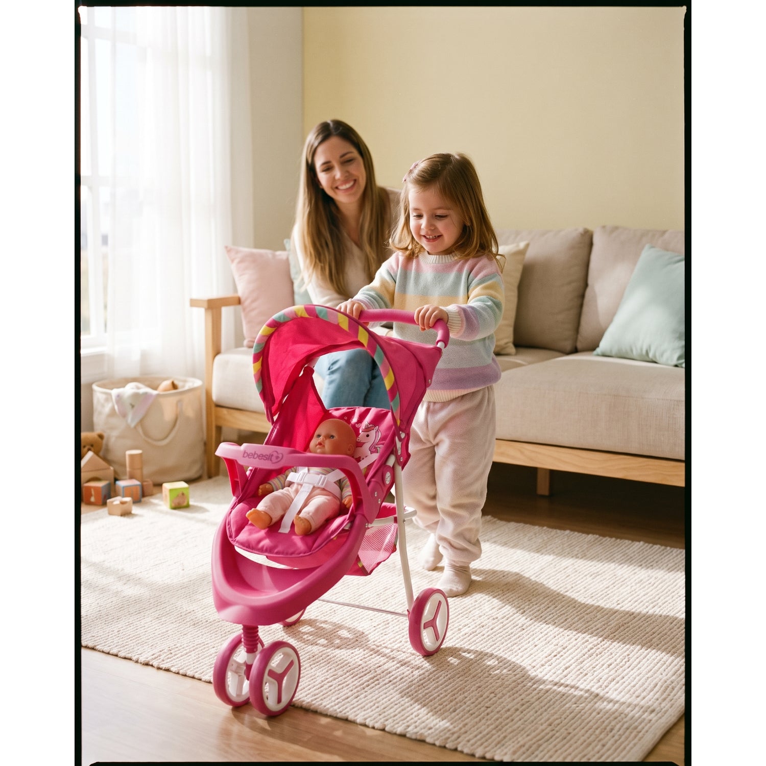 Juguete Muñeca Coche travel Jogger unicornio