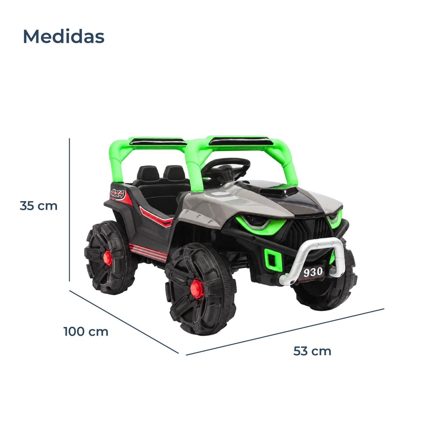 Auto a Batería Infantil AppBuggy Verde