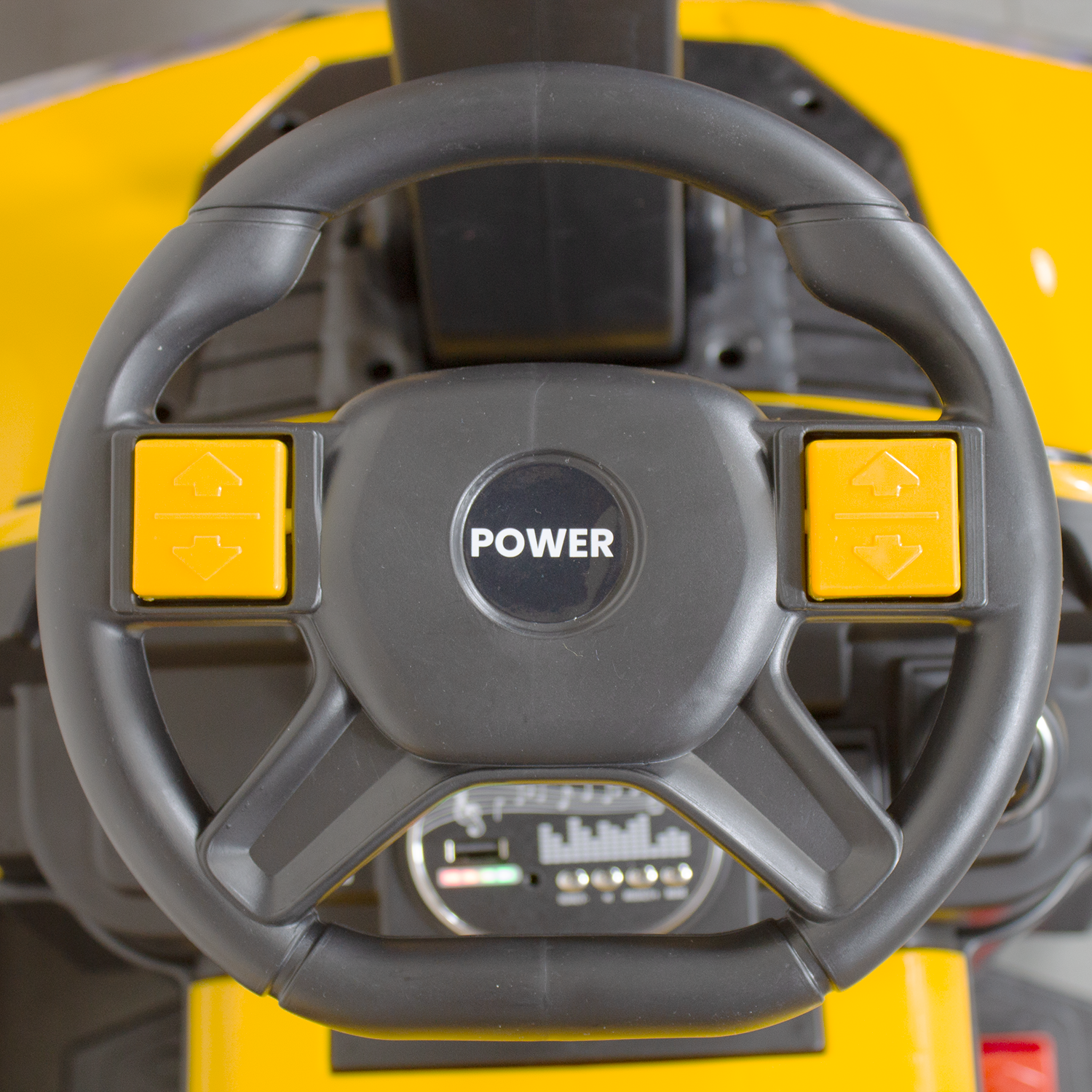 Camión Eléctrico Retroexcavadora Todoterreno Infantil Amarillo