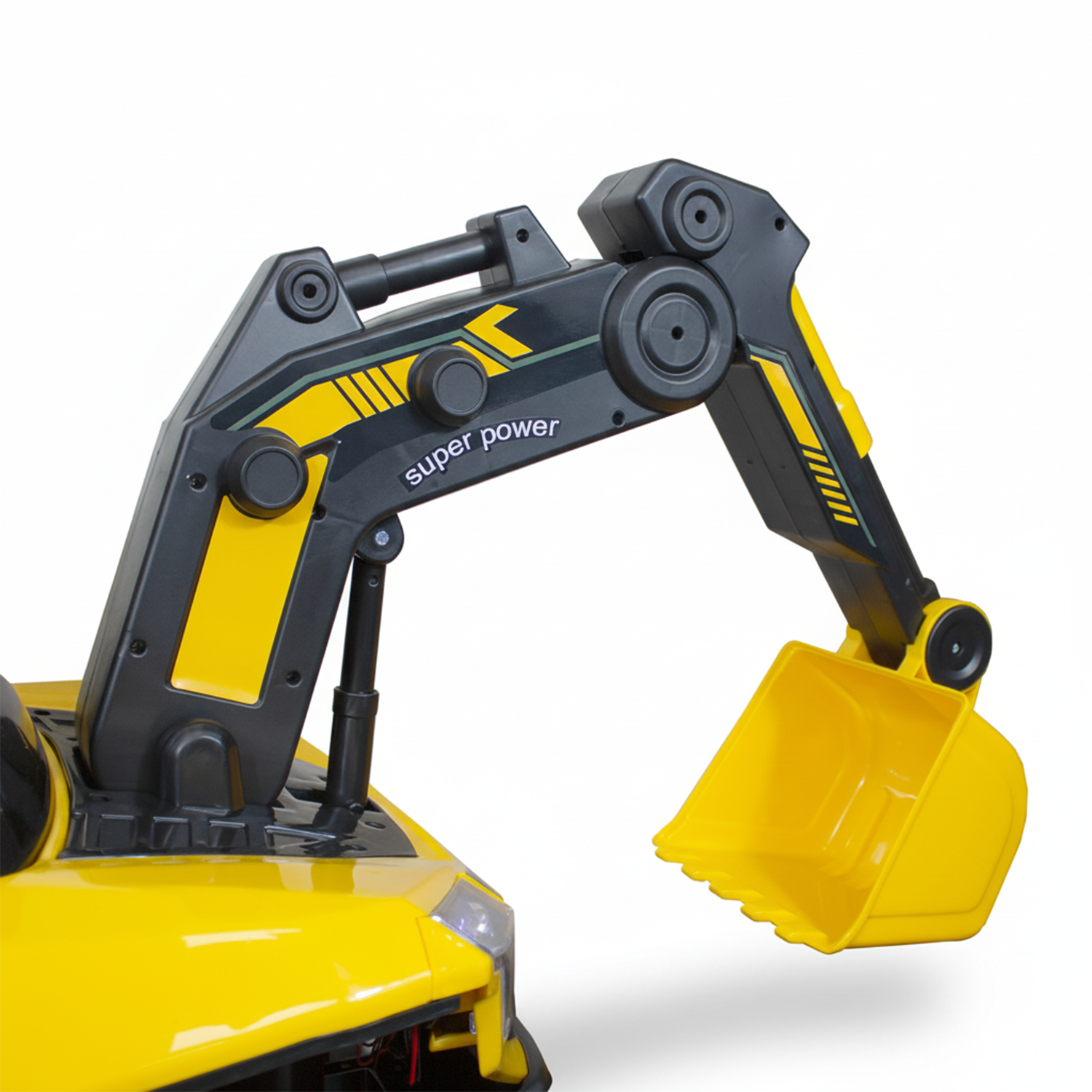 Camión Eléctrico Retroexcavadora Todoterreno Infantil Amarillo