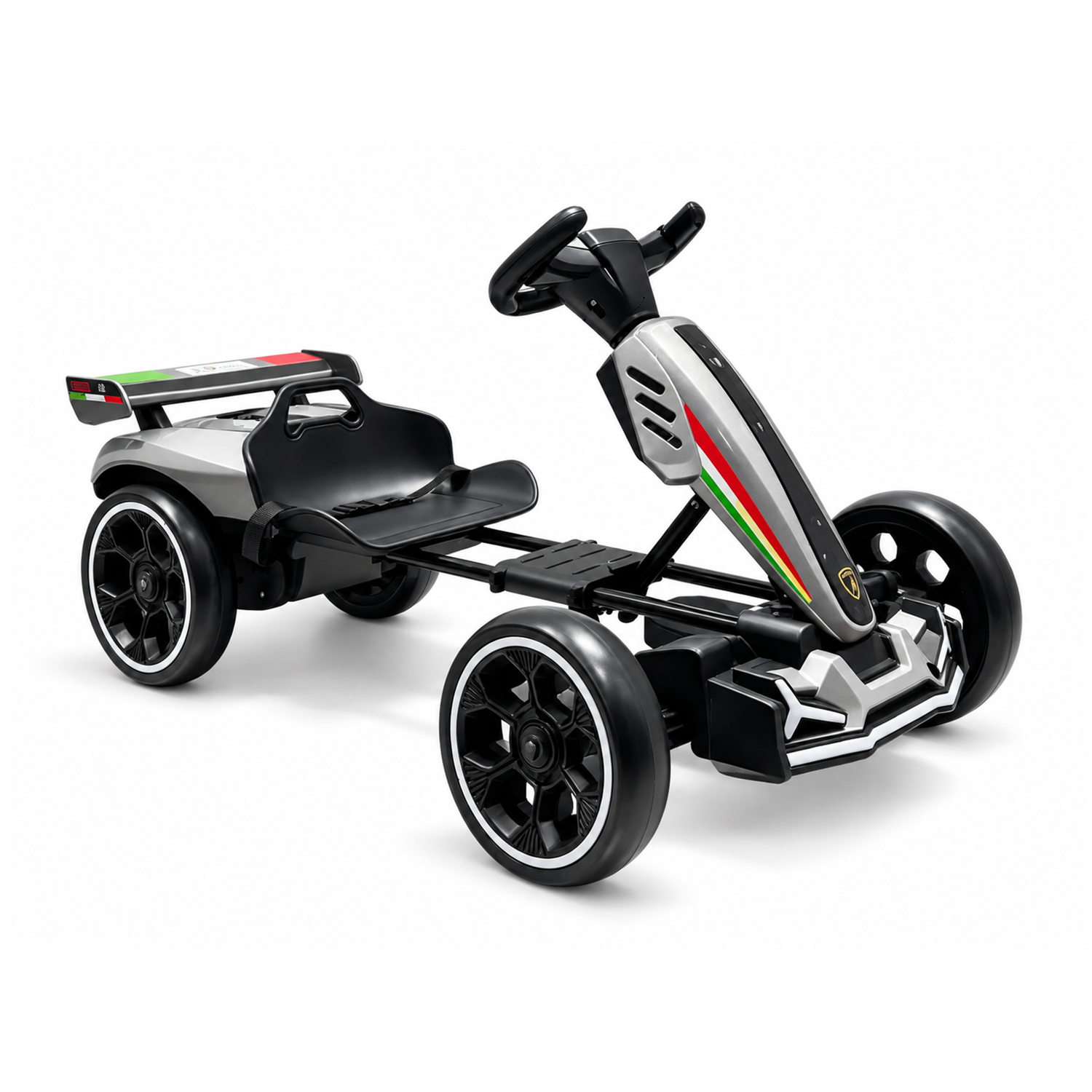 Auto a Batería Infantil E-GoKart Race4fun Gris