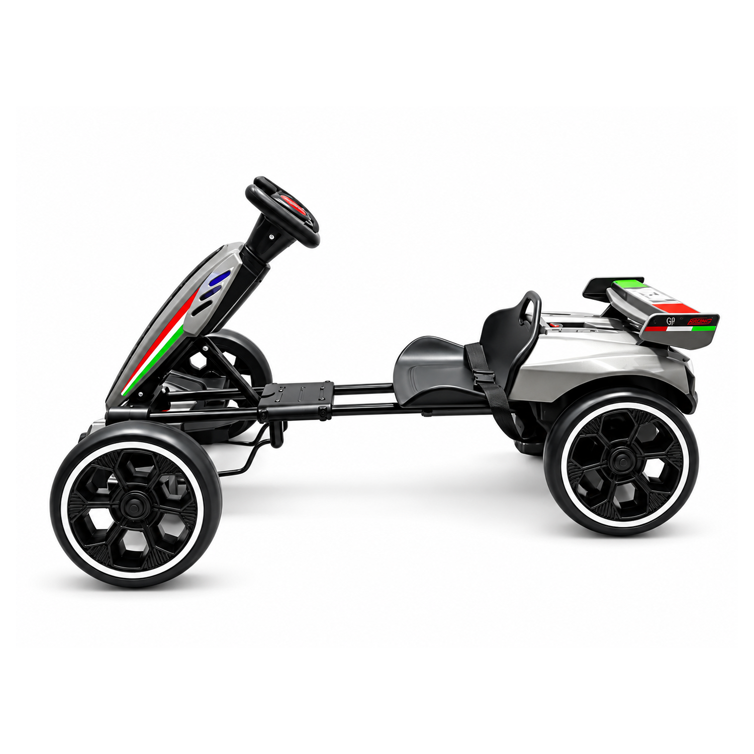 Auto a Batería Infantil E-GoKart Race4fun Gris