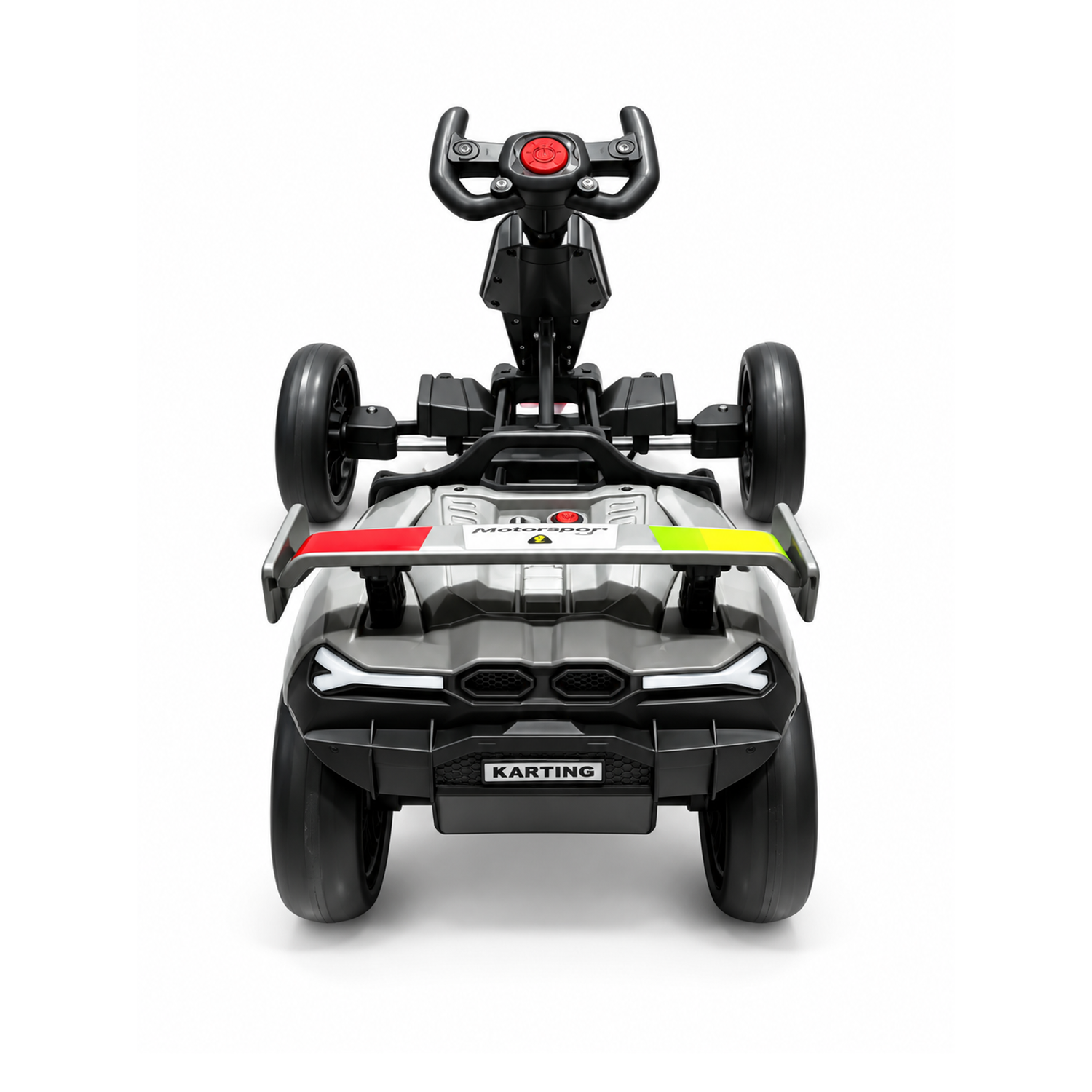 Auto a Batería Infantil E-GoKart Race4fun Gris