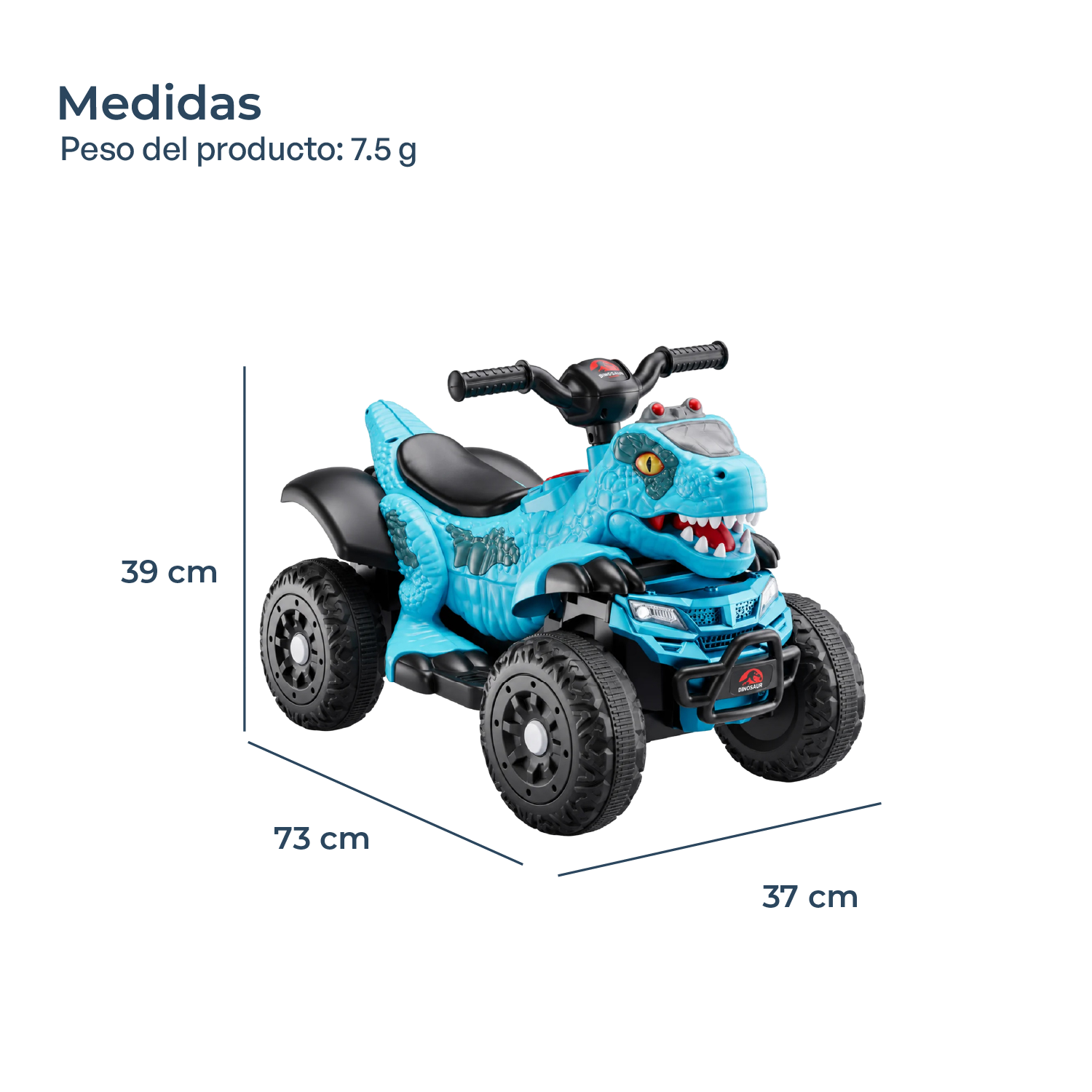 Moto a Batería Infantil 4Dino Adventure Azul