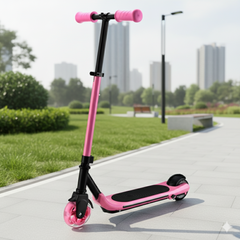 Monopatín Eléctrico Plegable E-Scooter 60W 24V2000mah Rosado