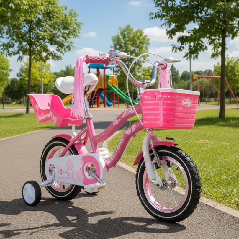 Bicicleta Infantil Queen Aro 12 Rosada