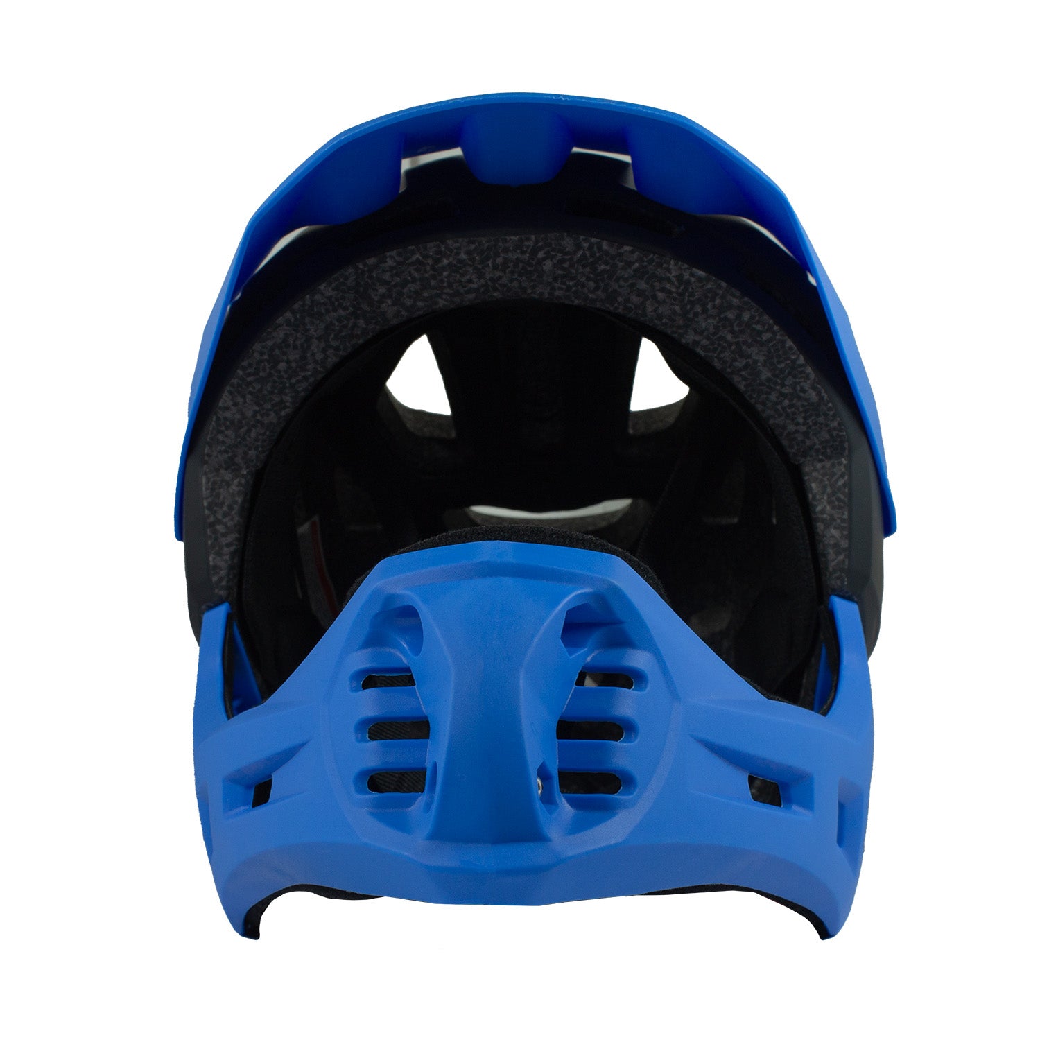 Casco Integral Bici Cross Rejilla Desmontable Negro Azul