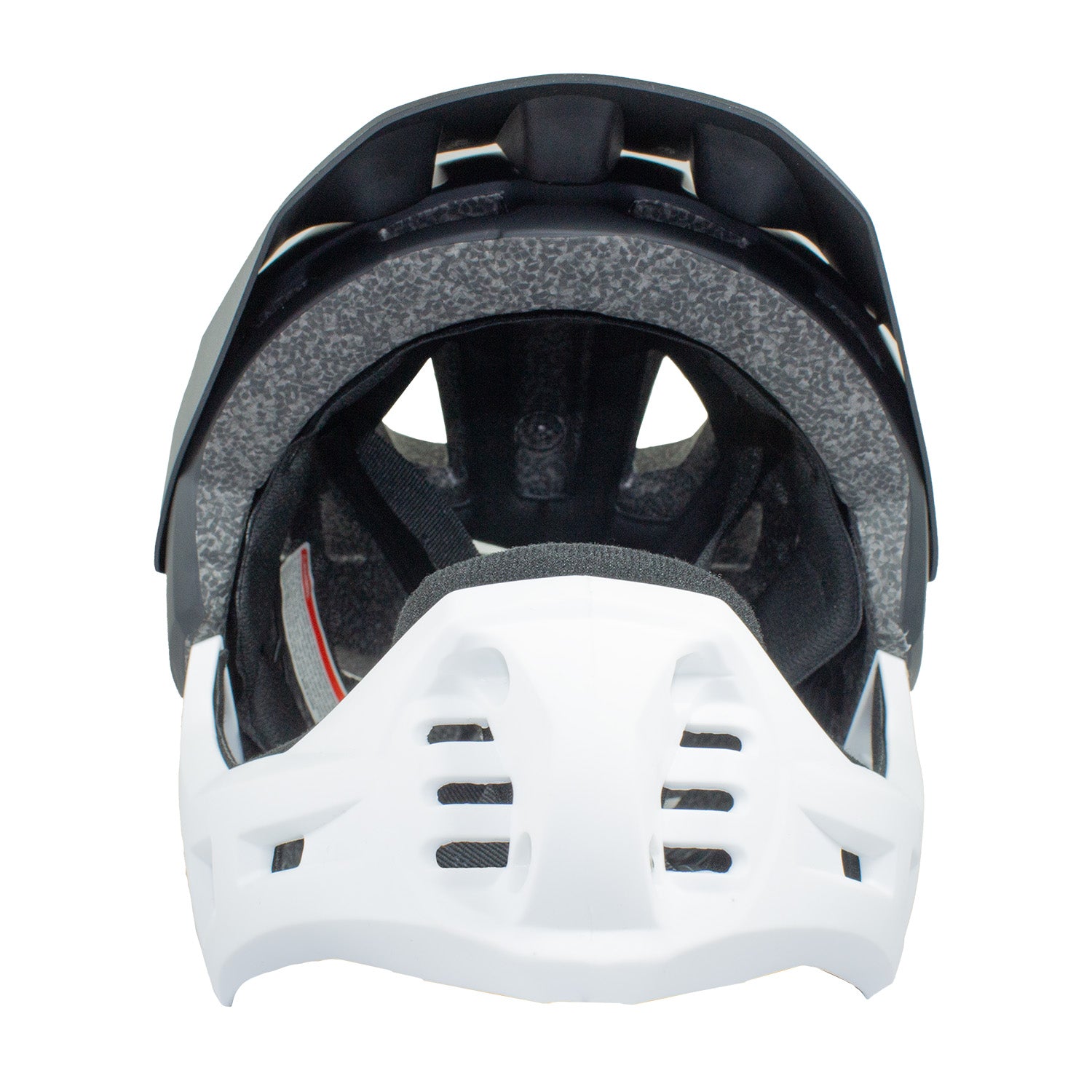 Casco Integral  Bici Cross Rejilla Desmontable Blanco Negro