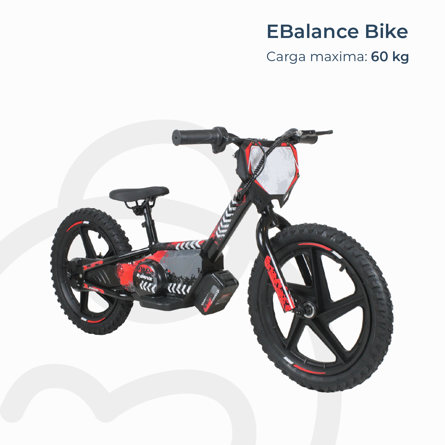 Bicicleta Moto Eléctrica E-Bike BeRide Aro 16 Roja