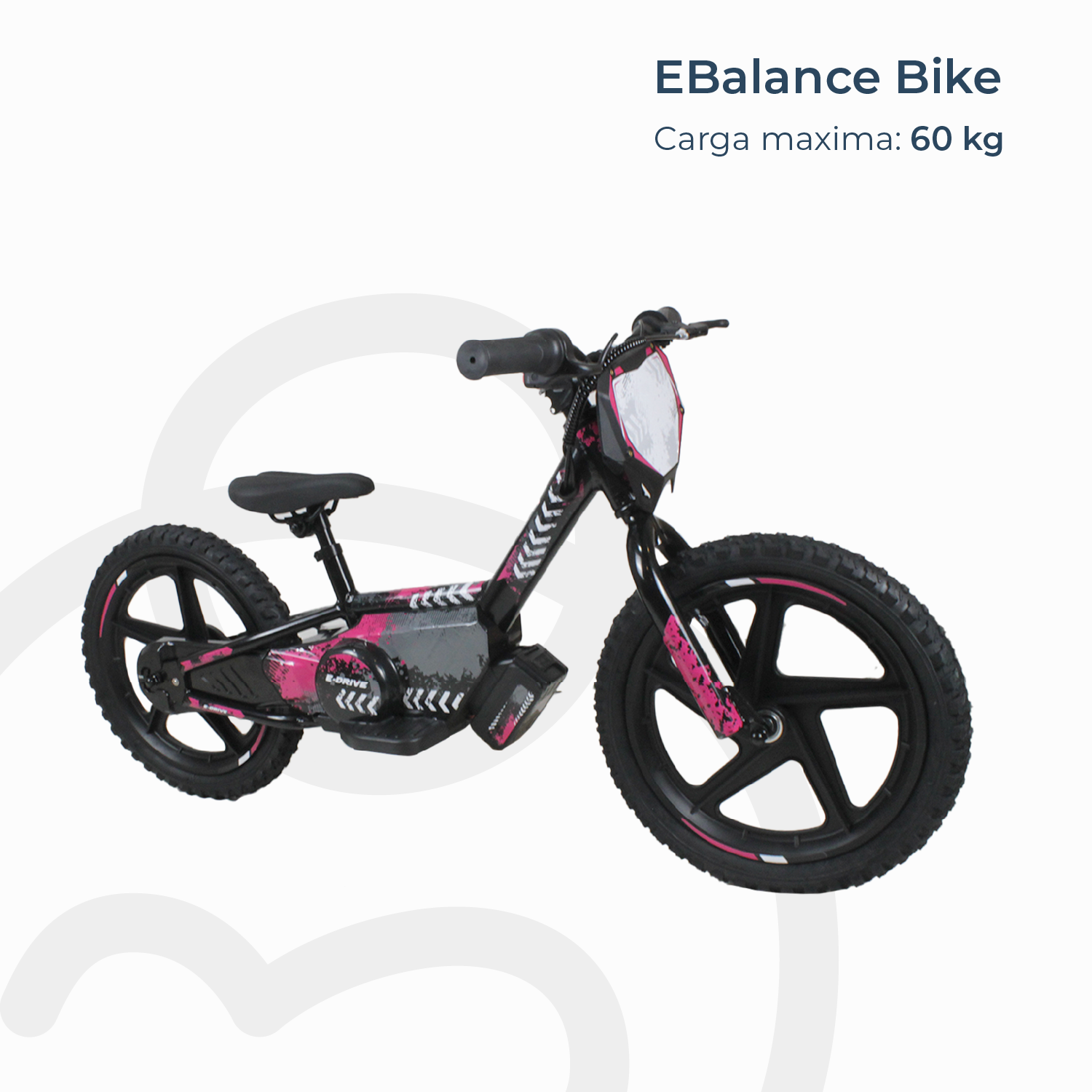 Bicicleta Moto Eléctrica E-Bike BeRide Aro 16 Rosada