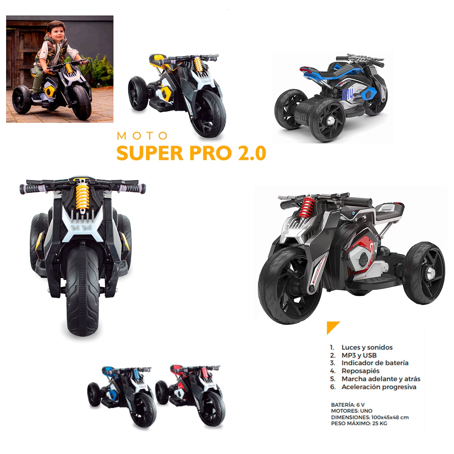 Moto Super Pro 2.0 Amarilla